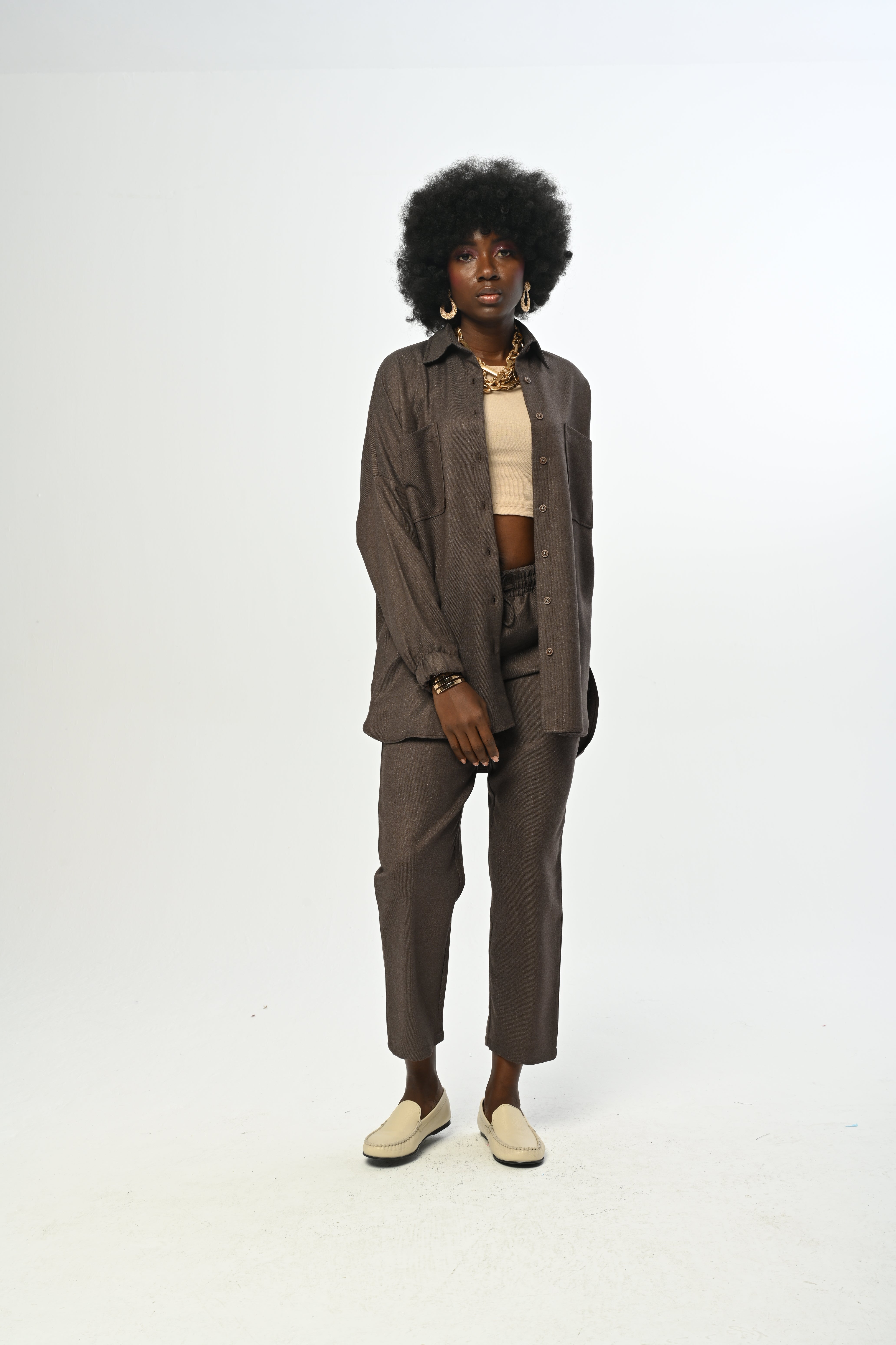 SHIRT - 34135 BROWN