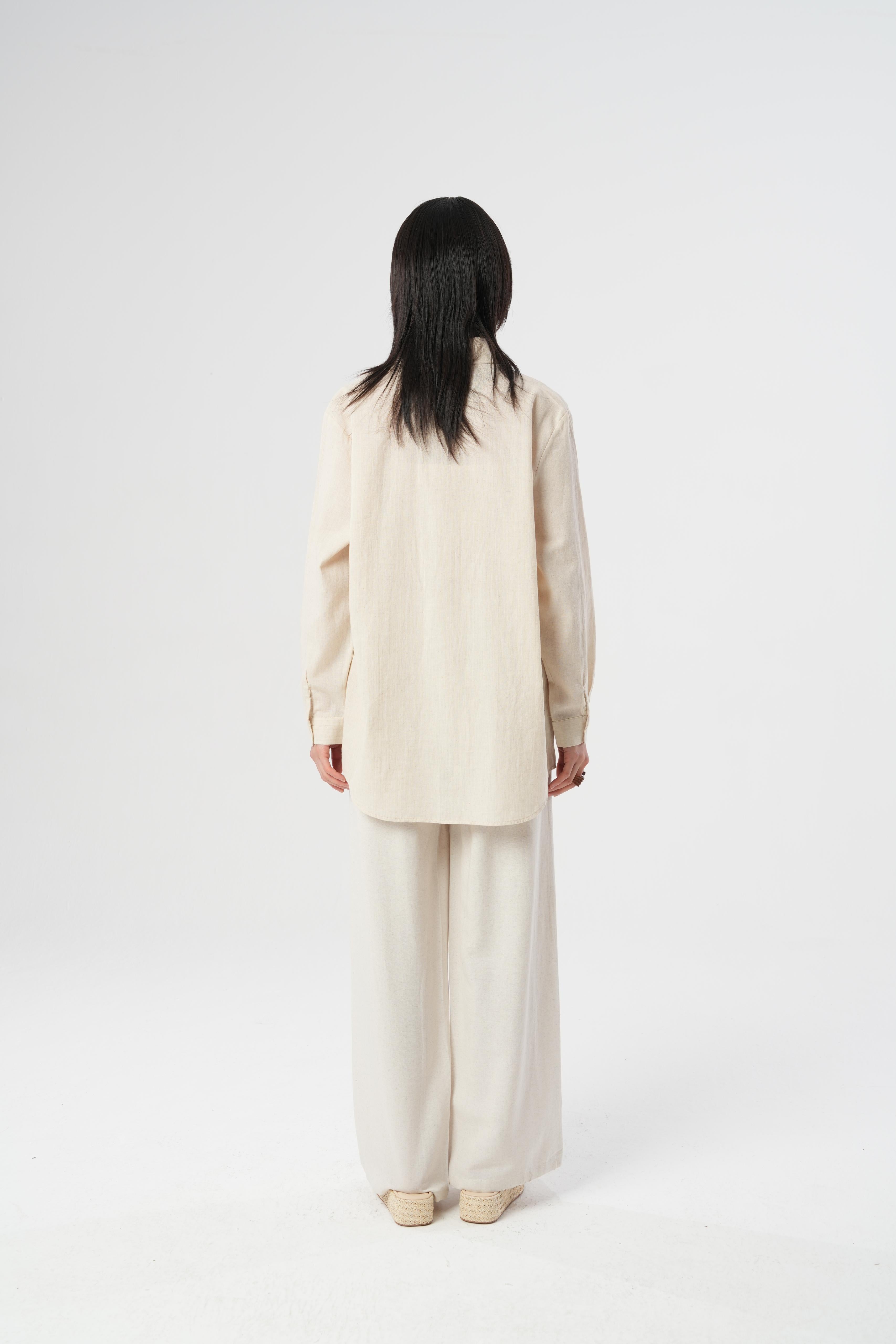 Orfeonegro Nakış Detaylı Oversize Gömlek