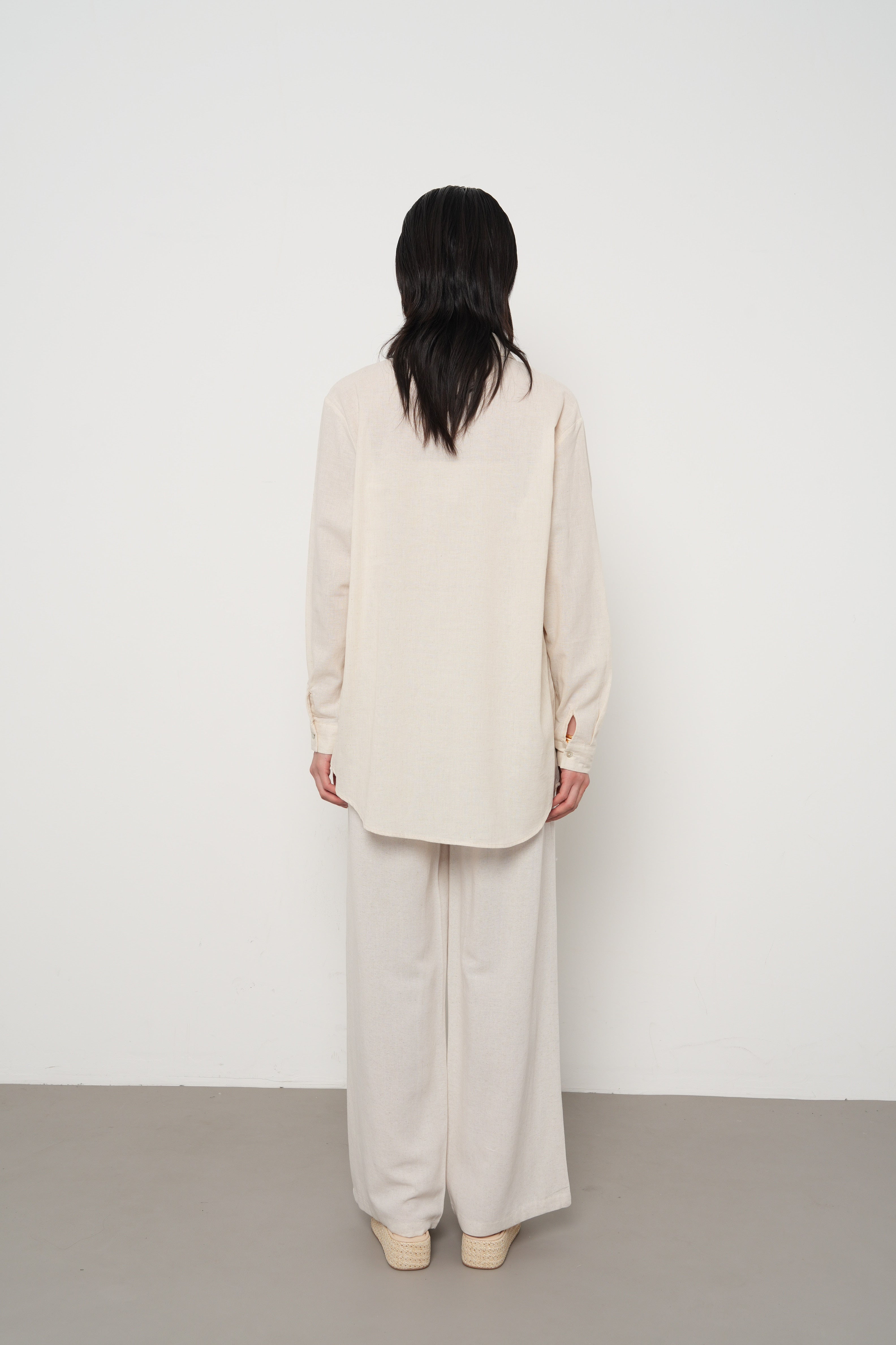 Orfeonegro Çiçek Desenli Beyaz Nakışlı Gömlek