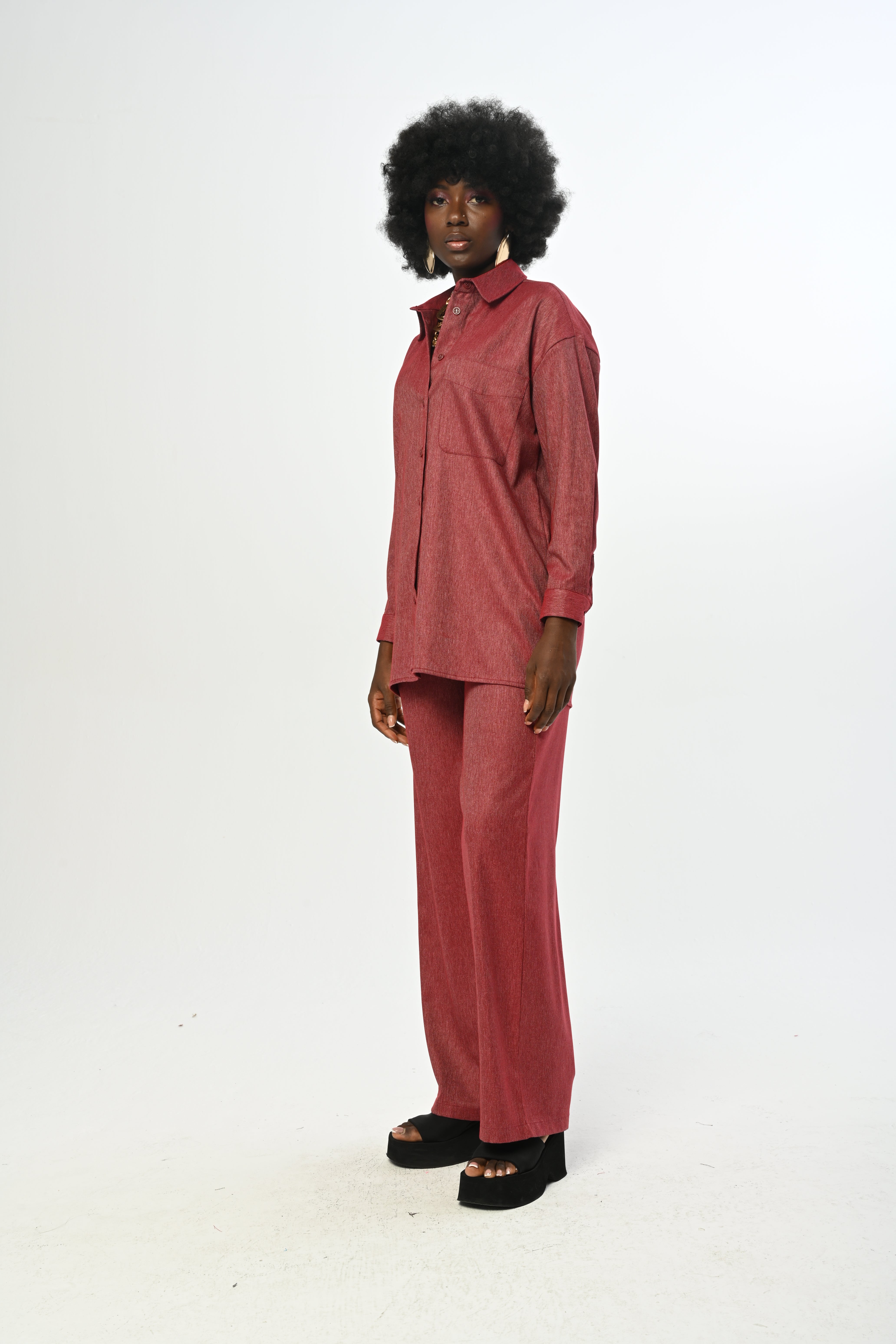 SHIRT - 34200 CLARET RED