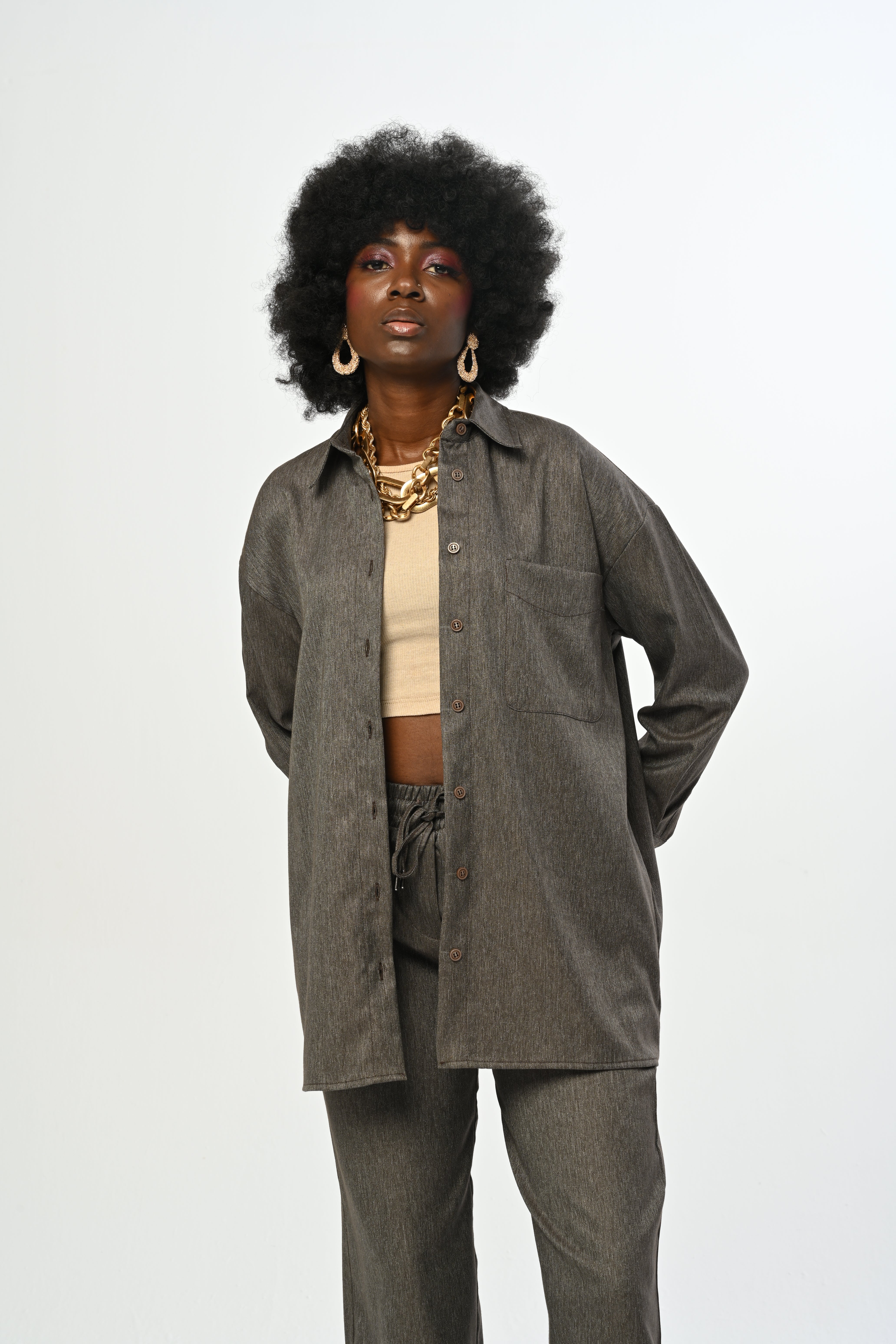 SHIRT - 34200 BROWN