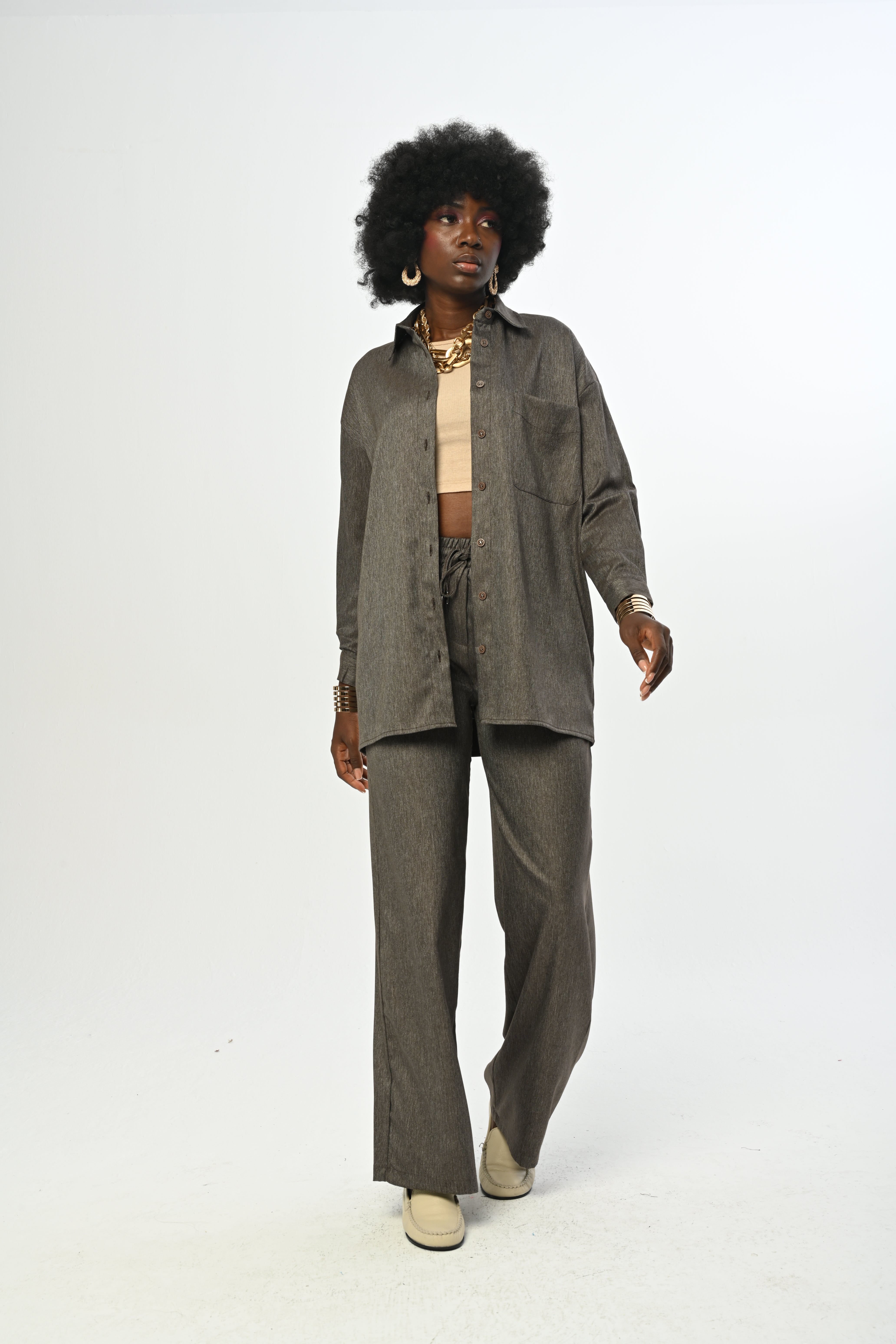 SHIRT - 34200 BROWN