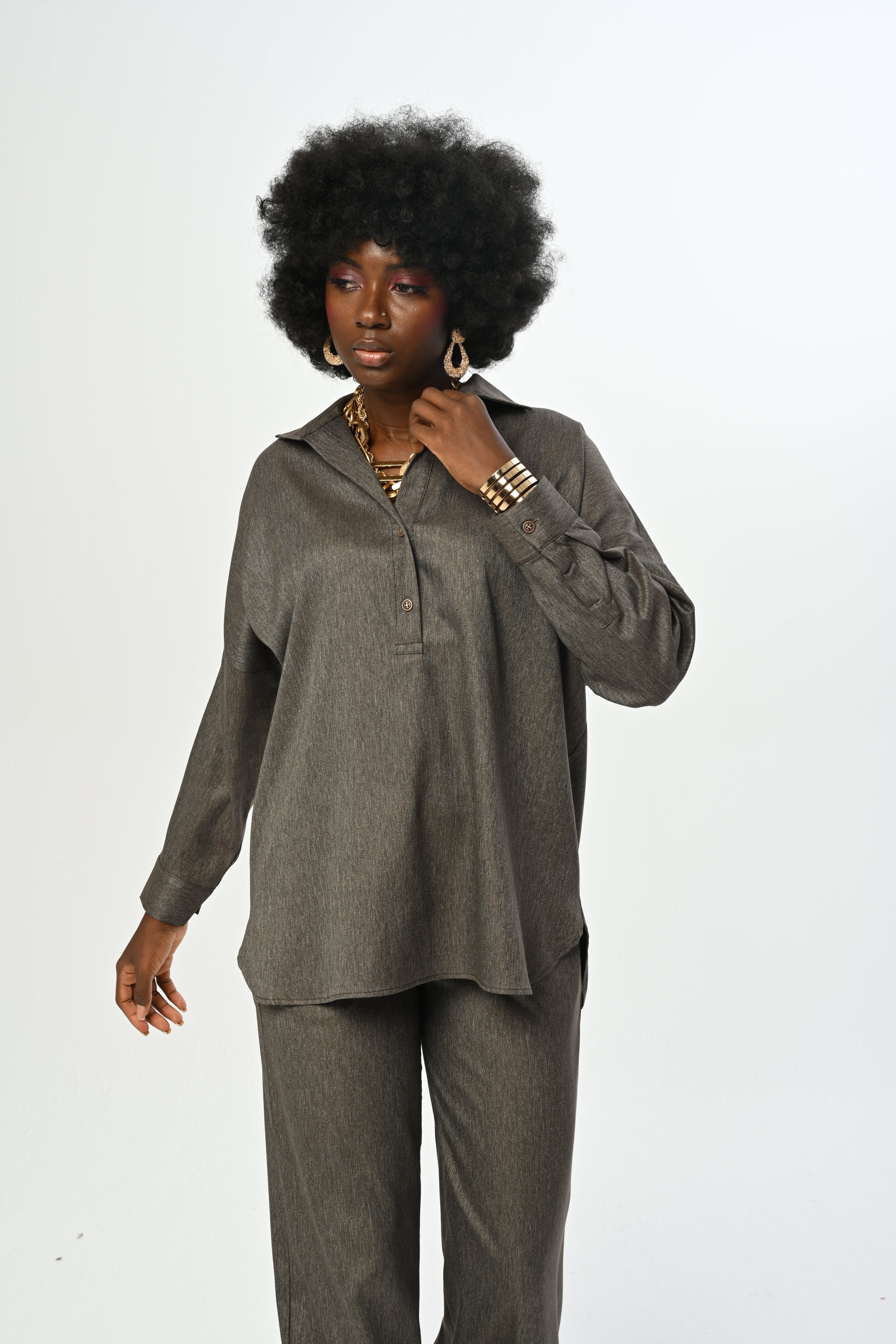SHIRT - 34201 BROWN
