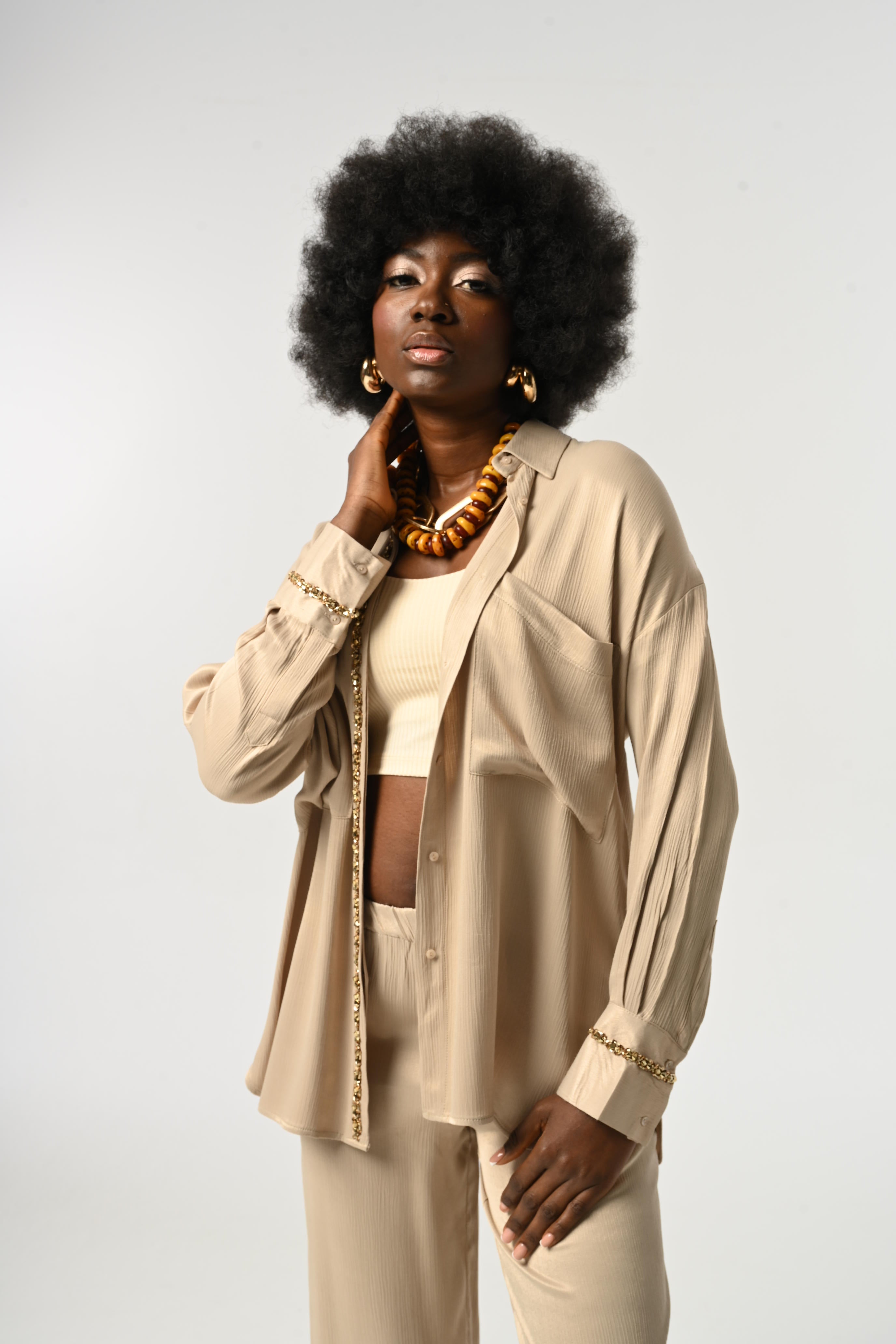 SHIRT - 34473 MINK