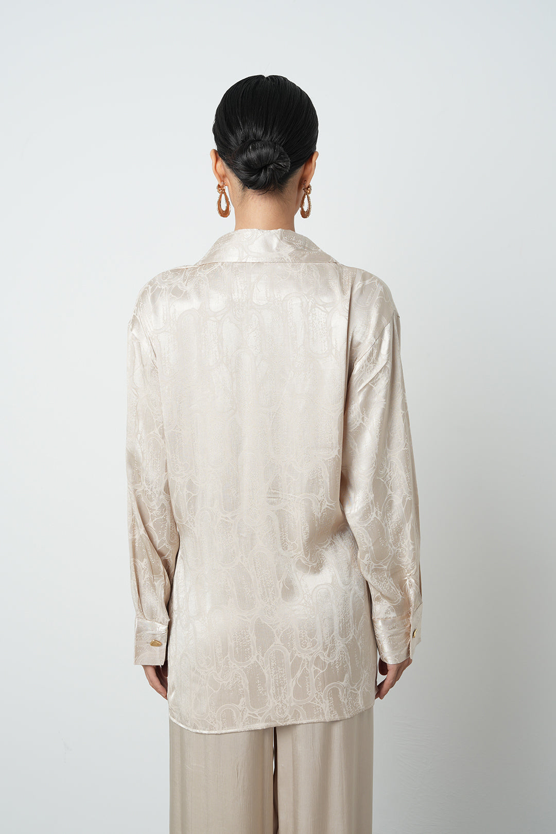 Orfeonegro İp Detaylı Jakar Kumaş Ceket A.bej