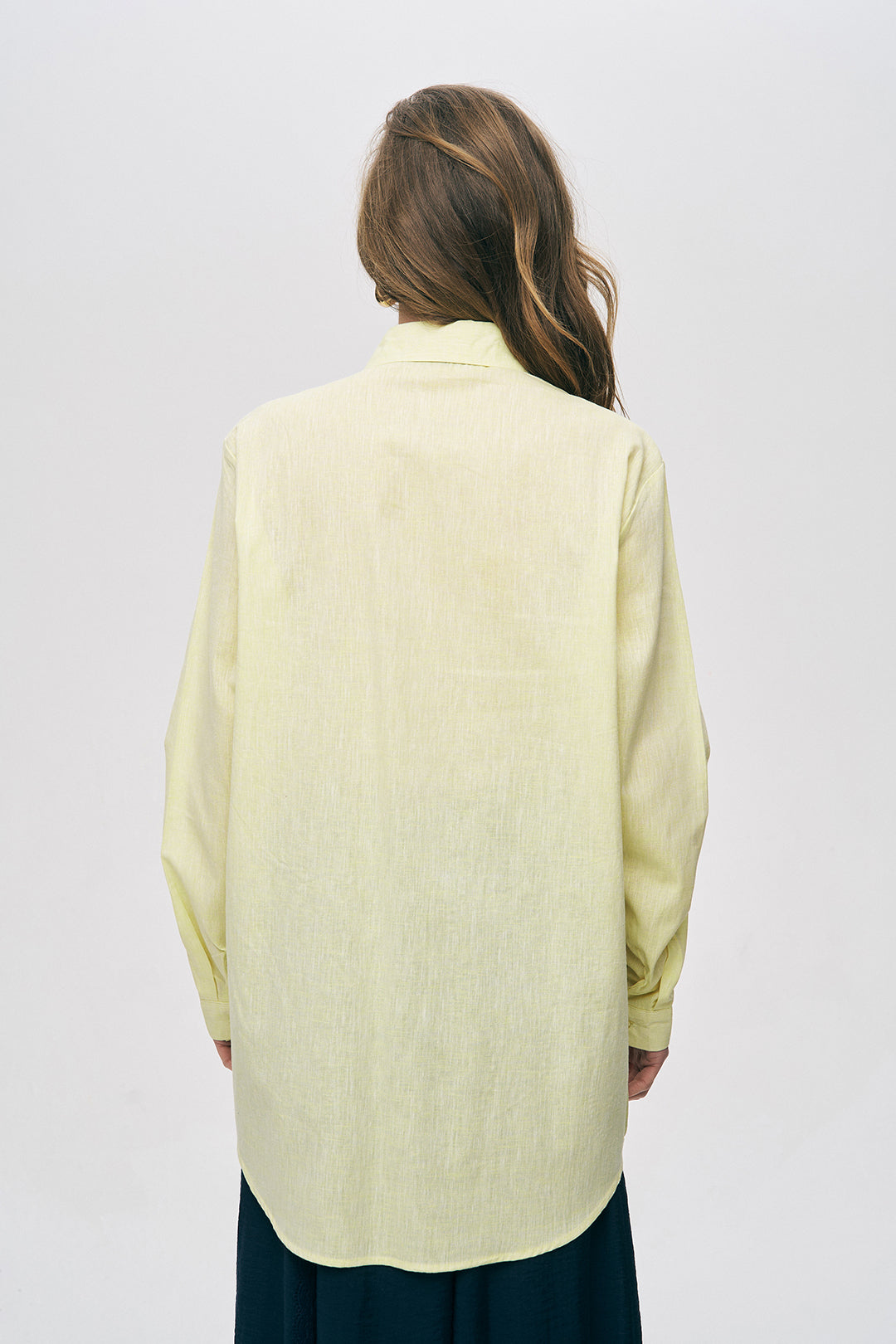 Sarı Pul ve Boncuk İşlemeli Gömlek