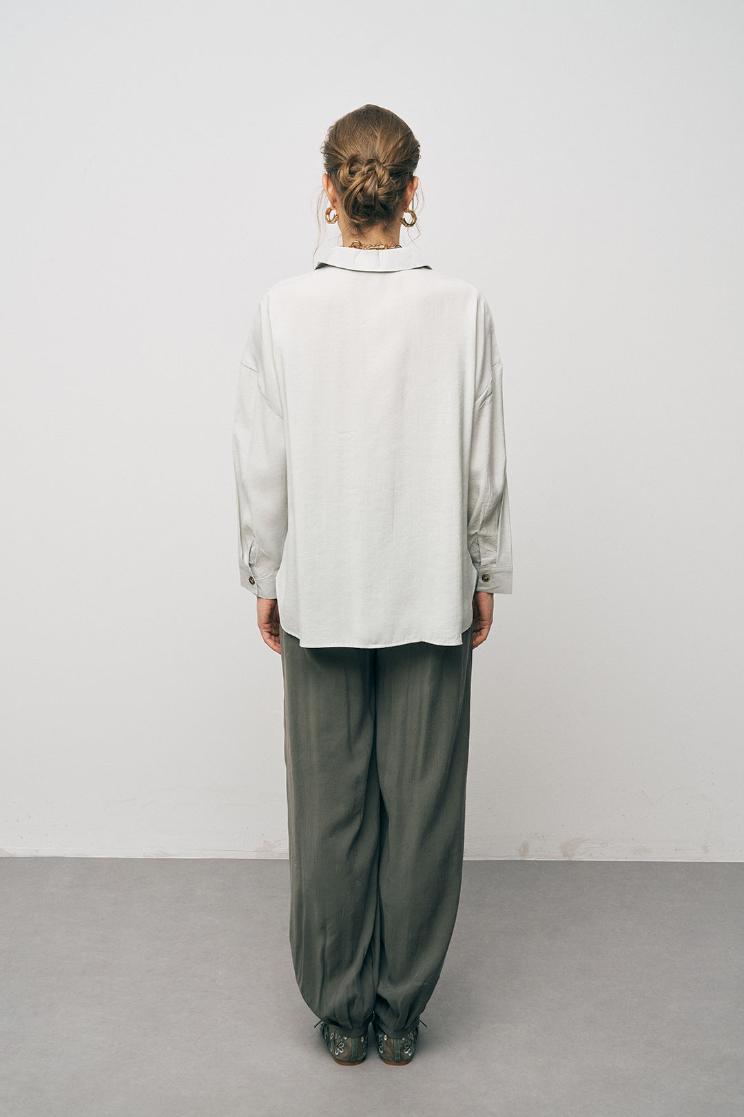 Orfeonegro Mint Boyfriend Fit Tiril Tiril Yazlık Gömlek