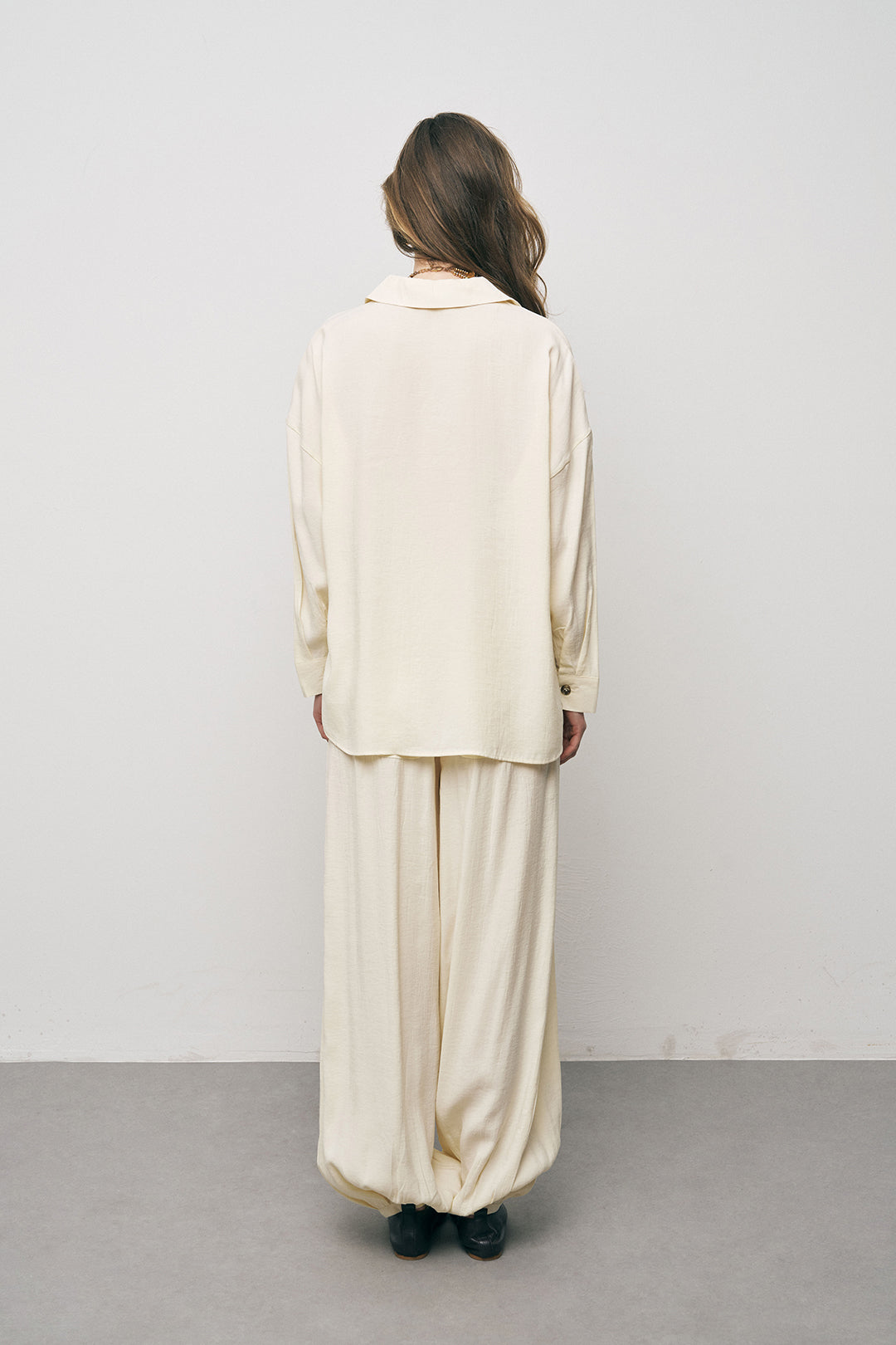 Orfeonegro Sarı Boyfriend Fit Tiril Tiril Yazlık Gömlek