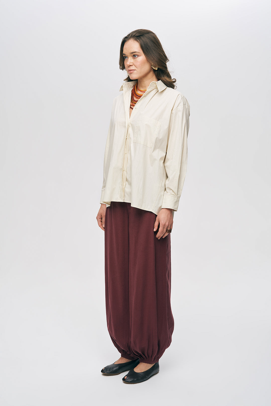 Orfeonegro Tek Cepli Oversize Sarı Gömlek