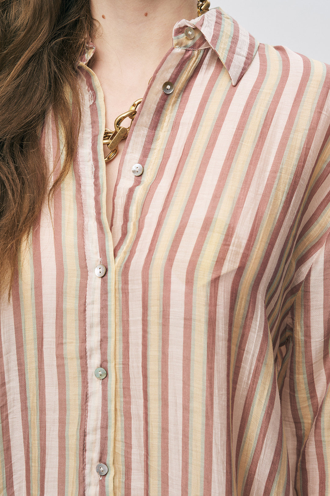 Çizgili Oversize Gömlek