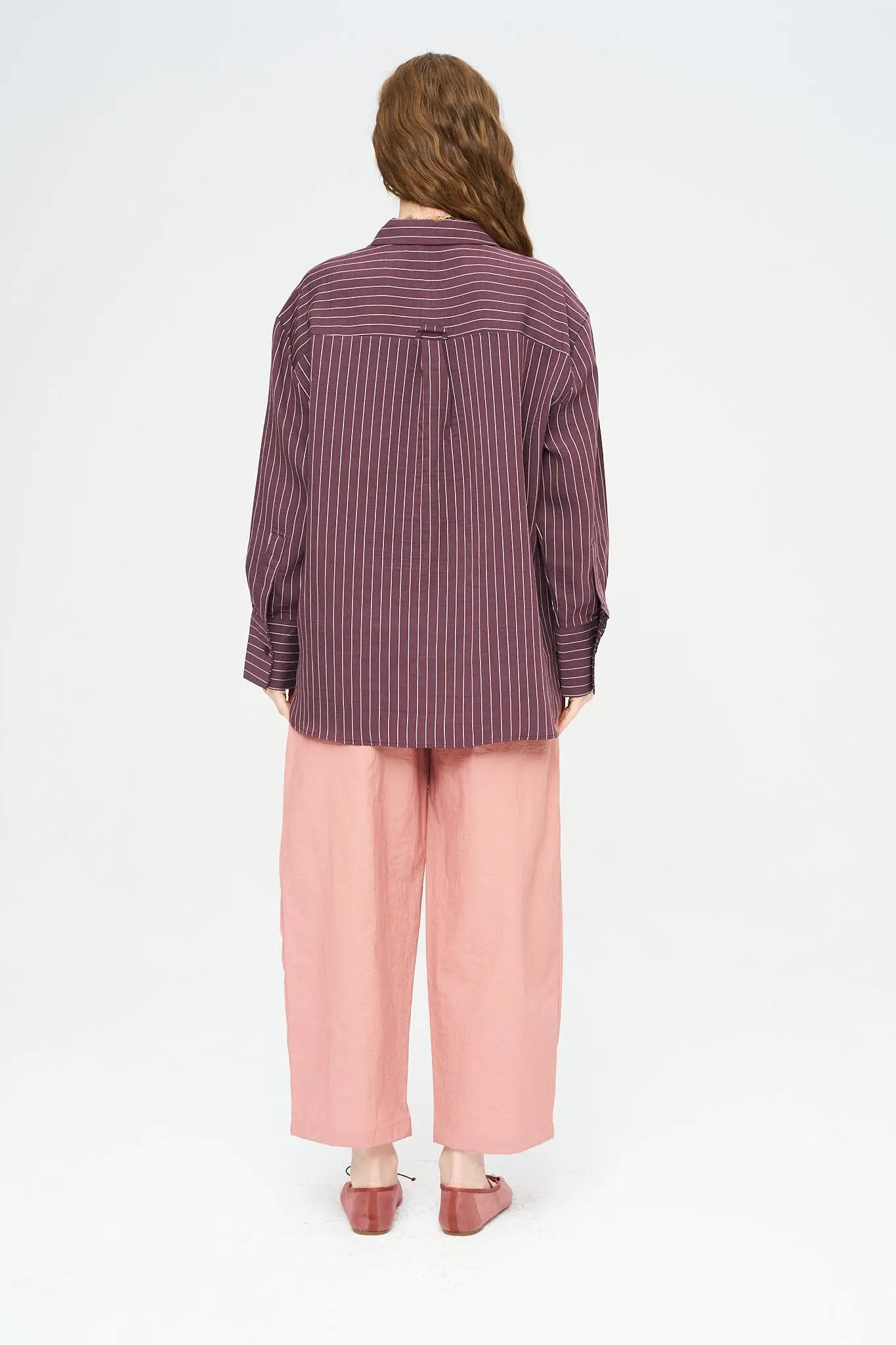 Tek Cepli Tencel Karışımlı Oversize Gömlek ORFEONEGRO