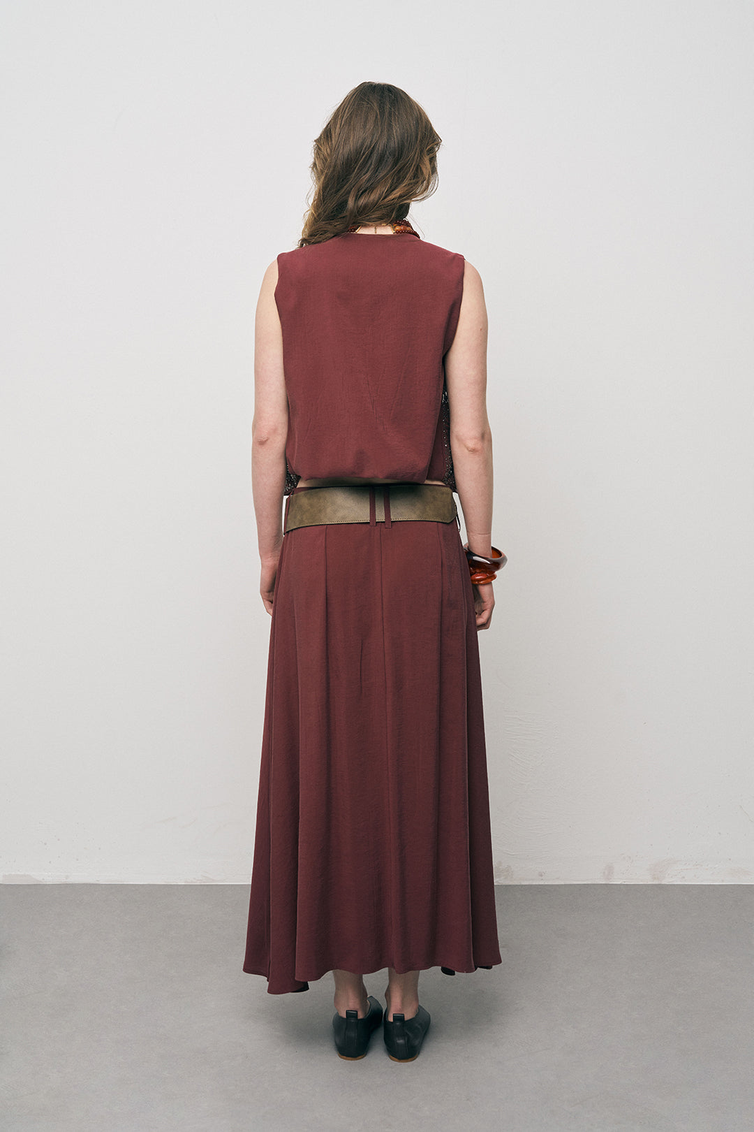 Orfeonegro İşleme ve Pul Detaylı Bordo Kısa Yelek