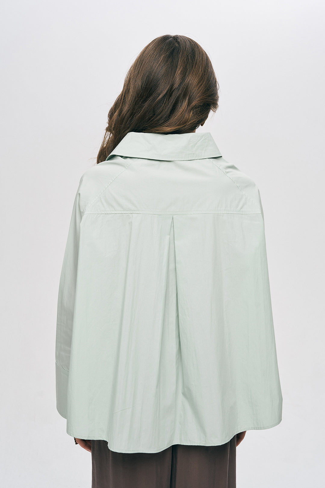 Orfeonegro Kruvaze Görünümlü Modern Kesim Mint Gömlek