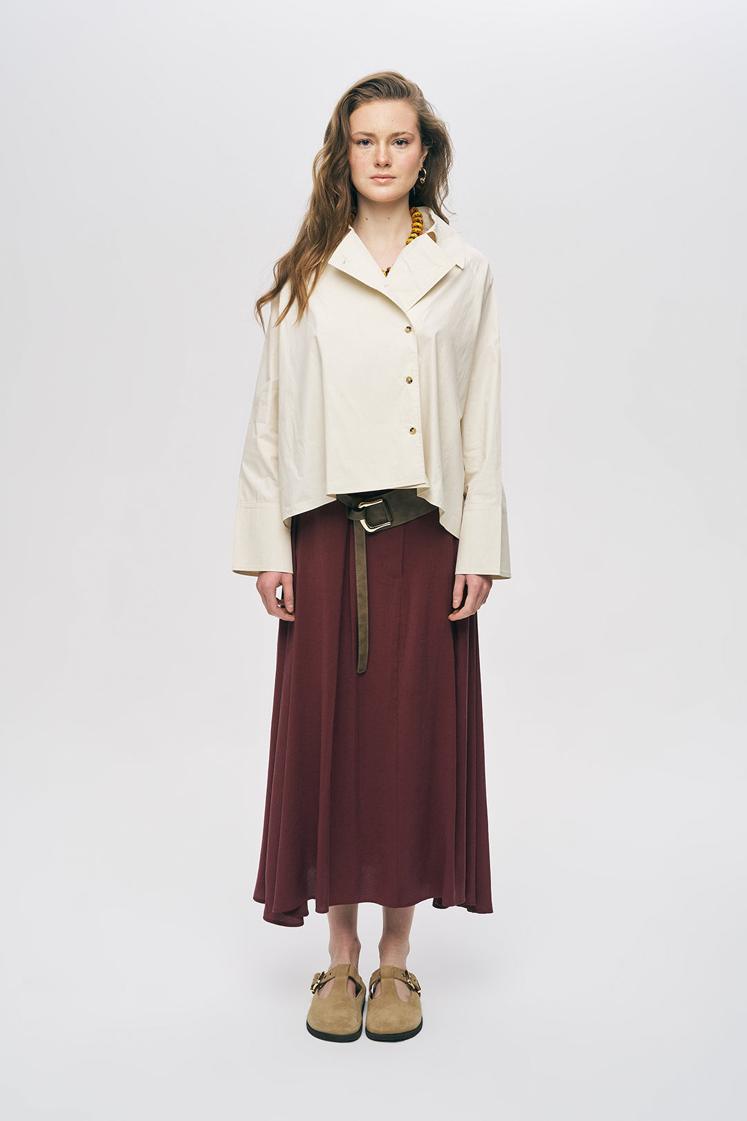 Orfeonegro Kruvaze Görünümlü Modern Kesim Sarı Gömlek