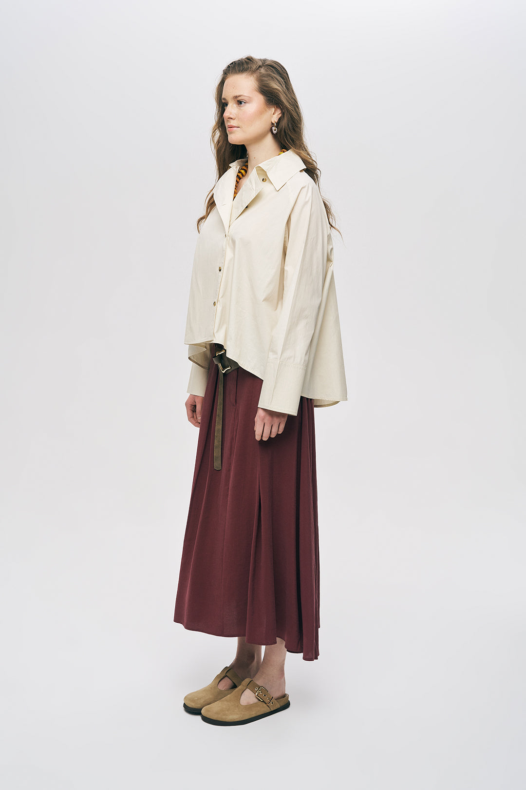 Orfeonegro Kruvaze Görünümlü Modern Kesim Sarı Gömlek