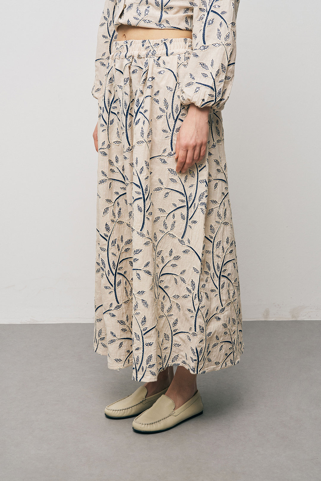 Otantik Desenli Tiril Tiril Yazlık Laci Etek