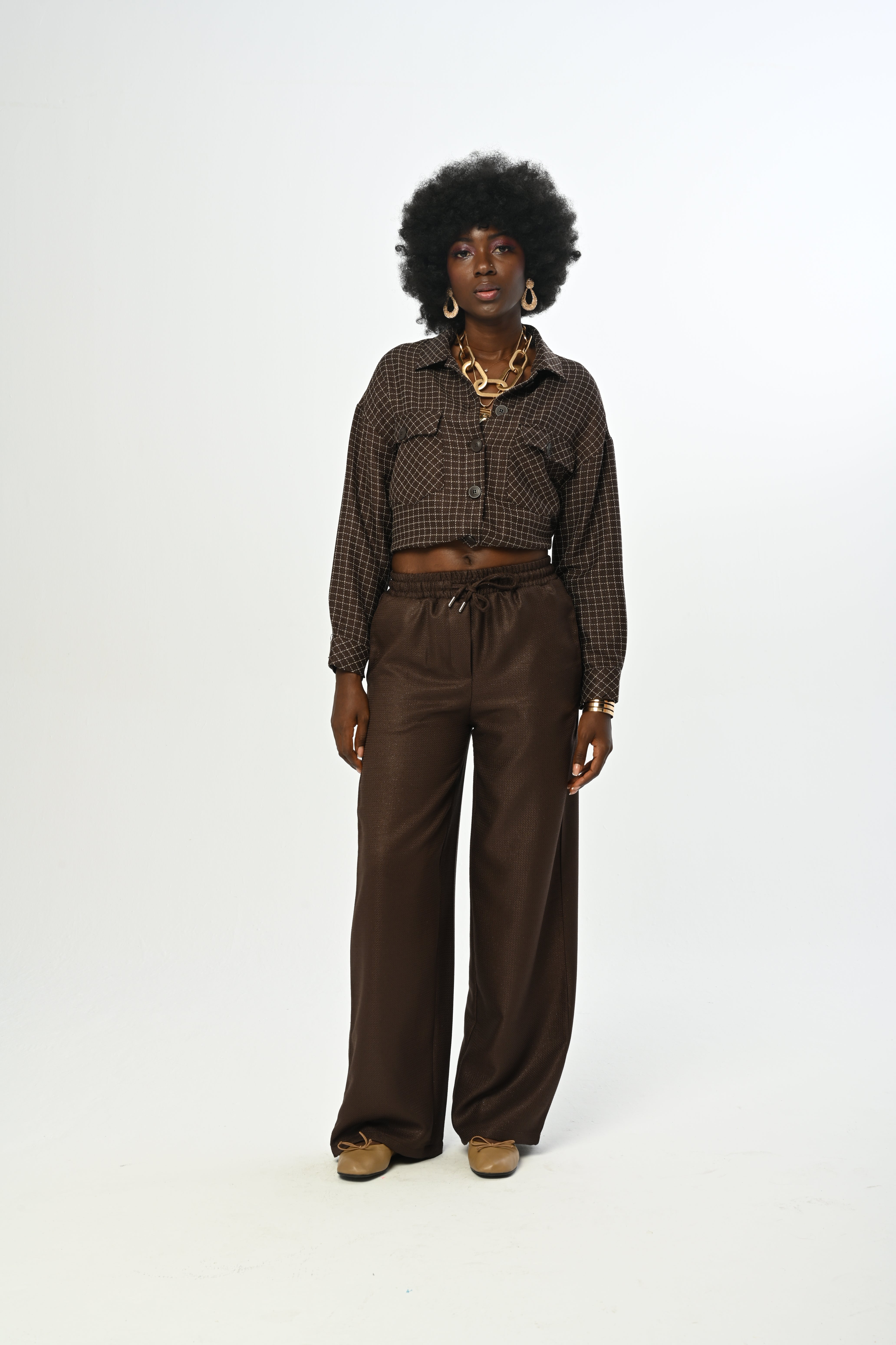 TROUSERS - 45114 BROWN