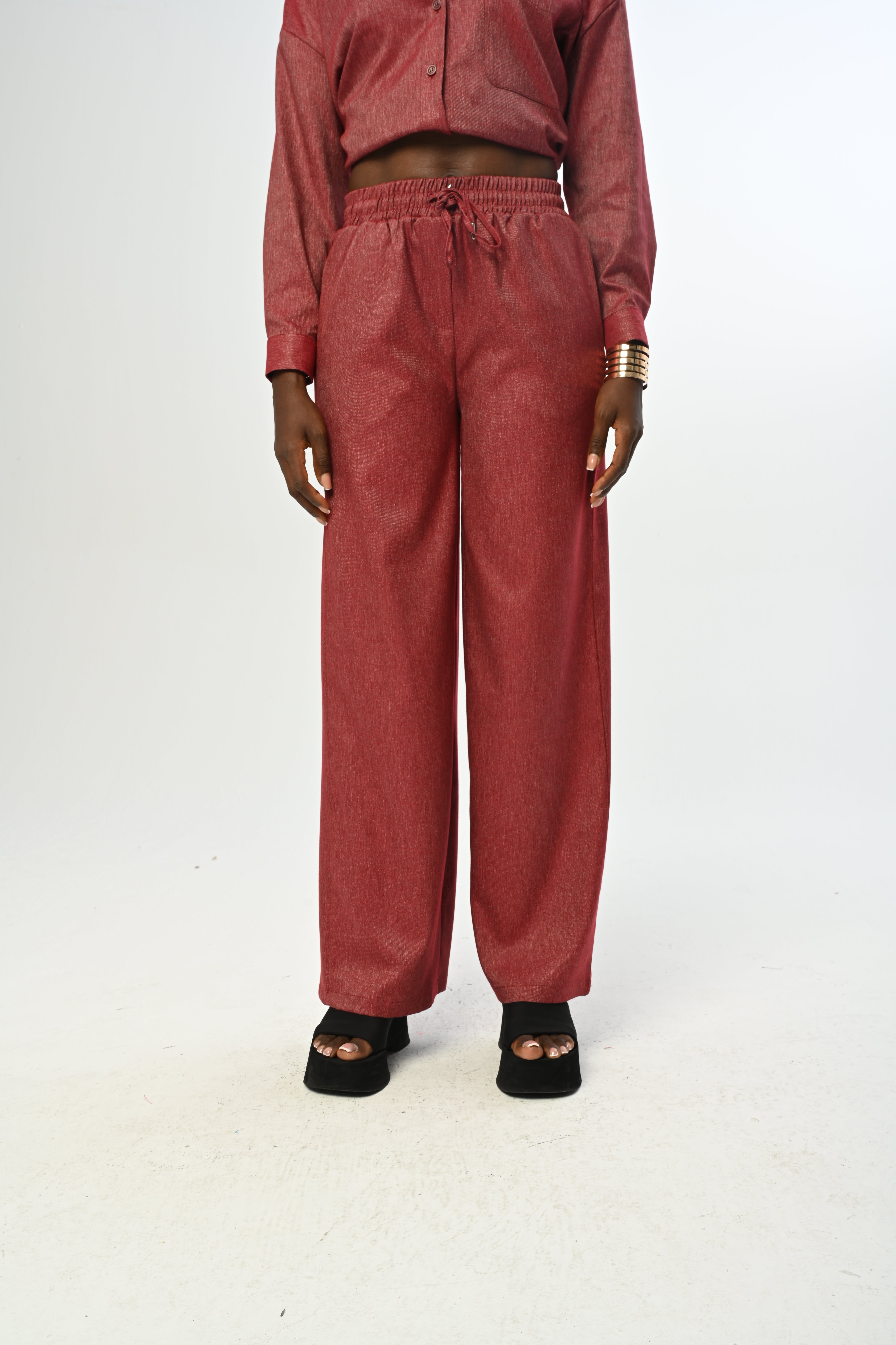 TROUSERS - 45117 CLARET RED