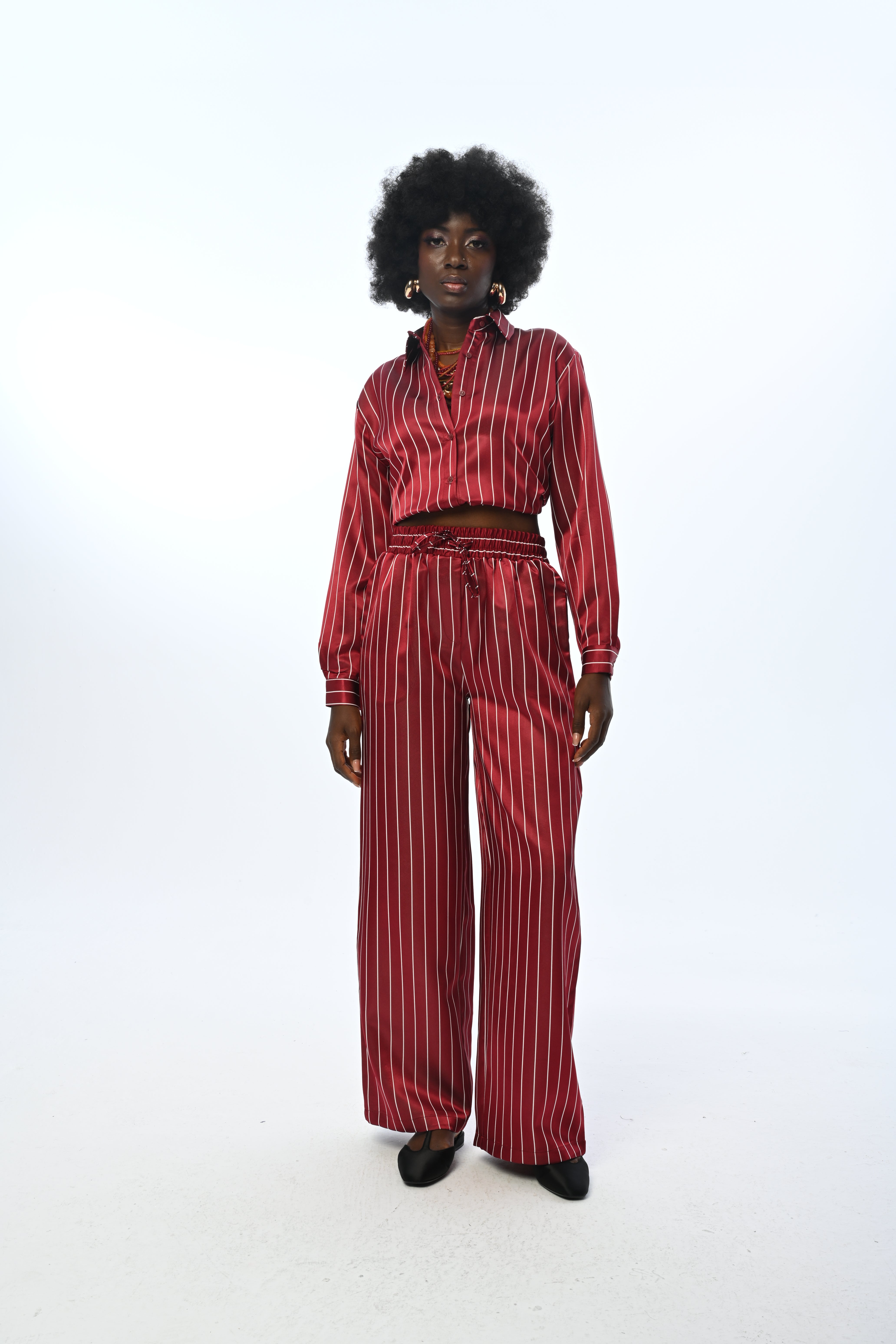 TROUSERS - 45132 CLARET RED