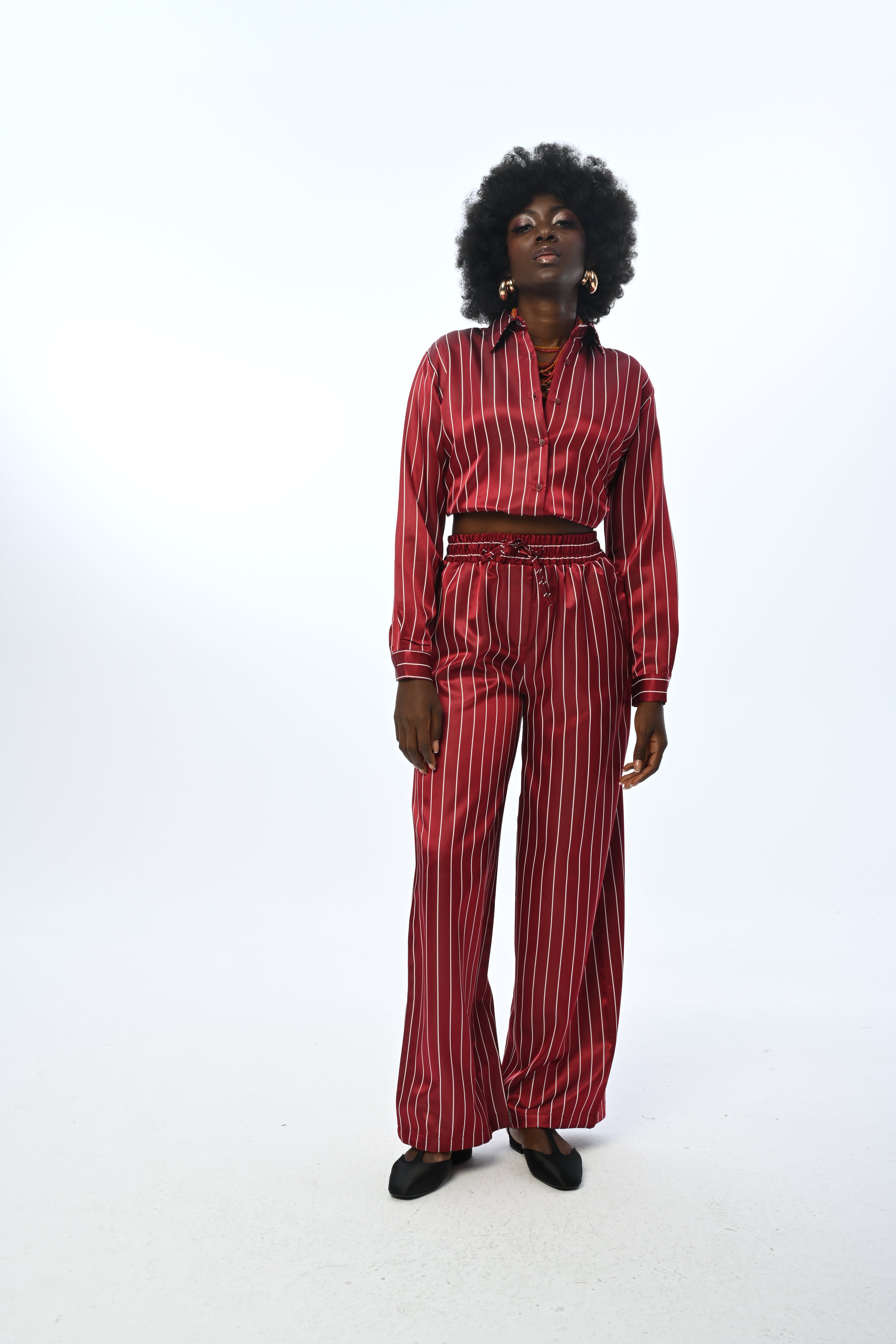 TROUSERS - 45132 CLARET RED