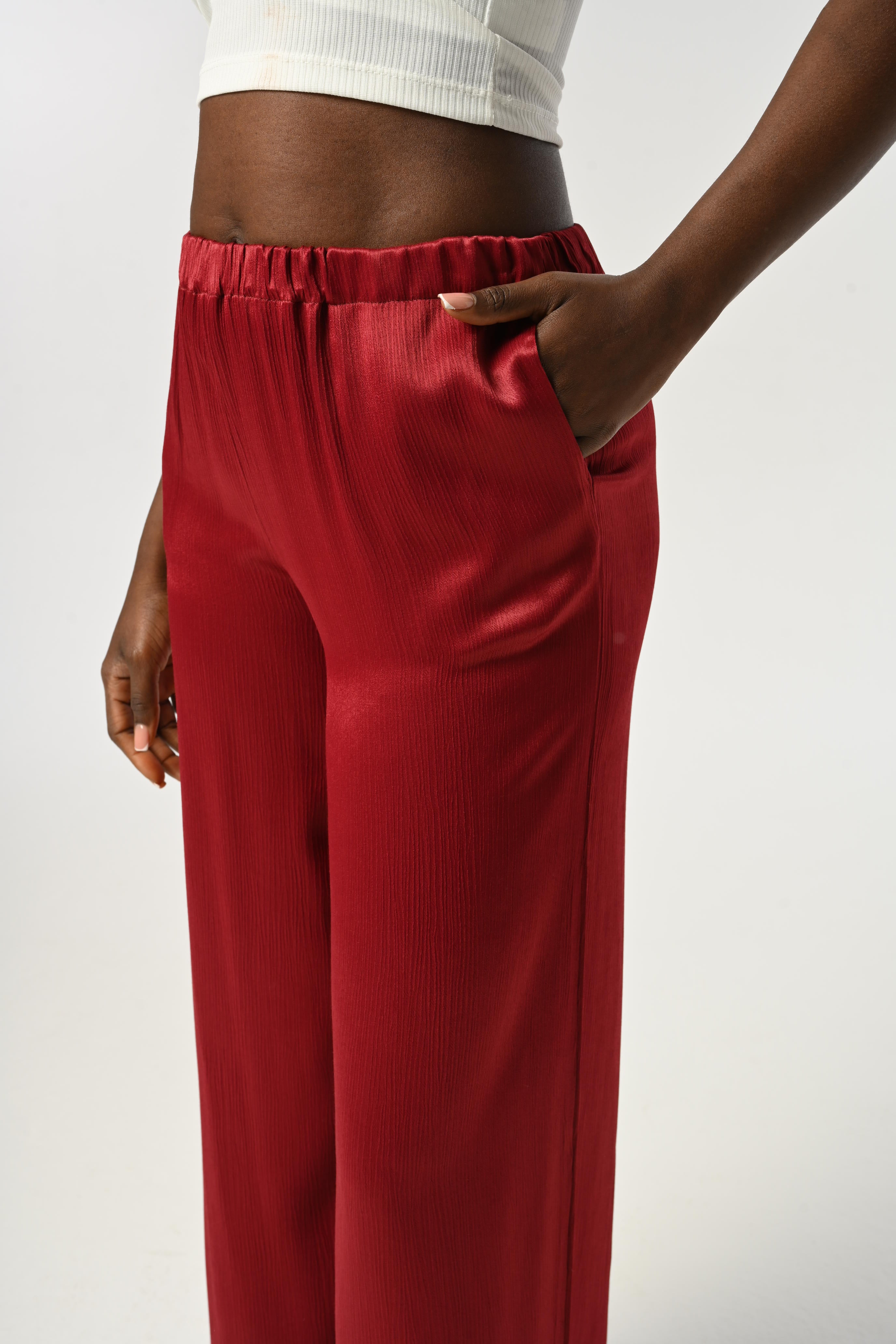 TROUSERS - 45211 CLARET RED