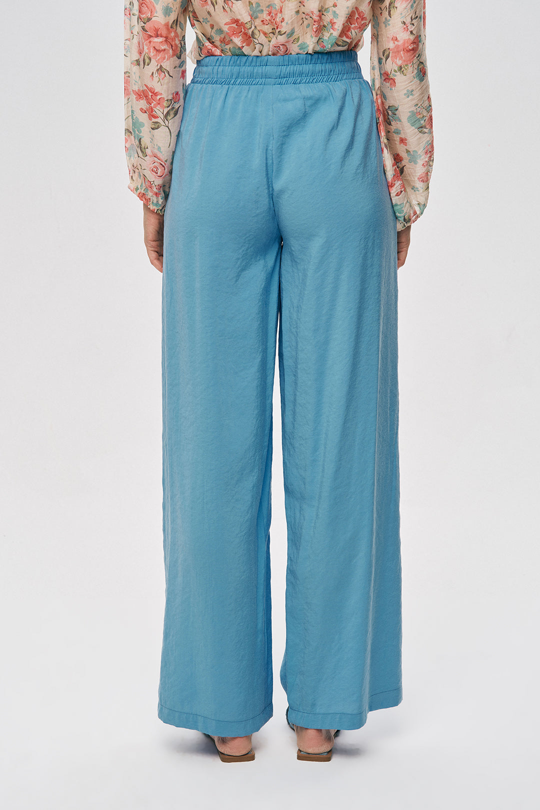 Bol Paça Rahat Kalıp Kumaş Pantolon A.Mavi