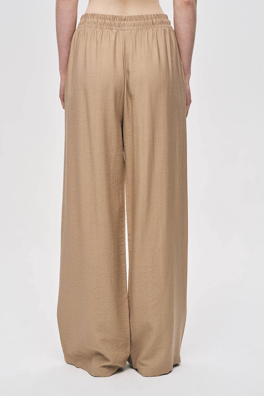 Orfeonegro Yüksek Bel Boncuk İşlemeli Palazzo Pantolon Bej