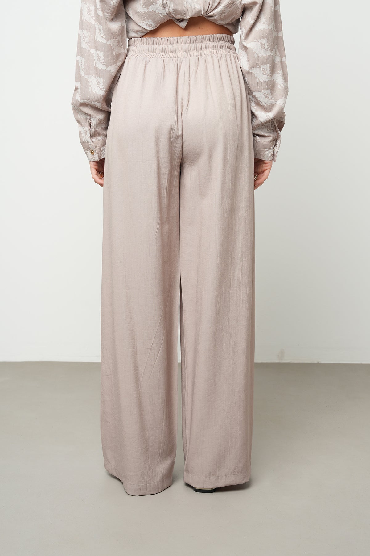 Orfeonegro Rahat Kalıp Palazzo Pantolon Bej