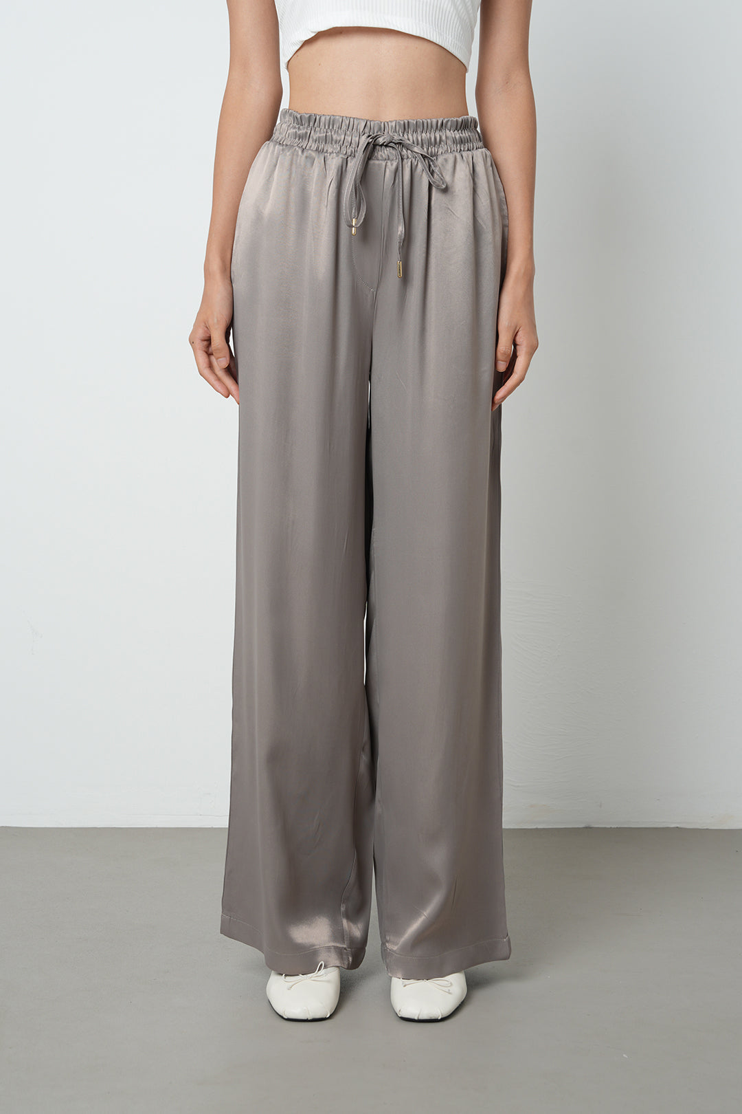 Orfeonegro Düz Saten Palazzo Pantolon 45281