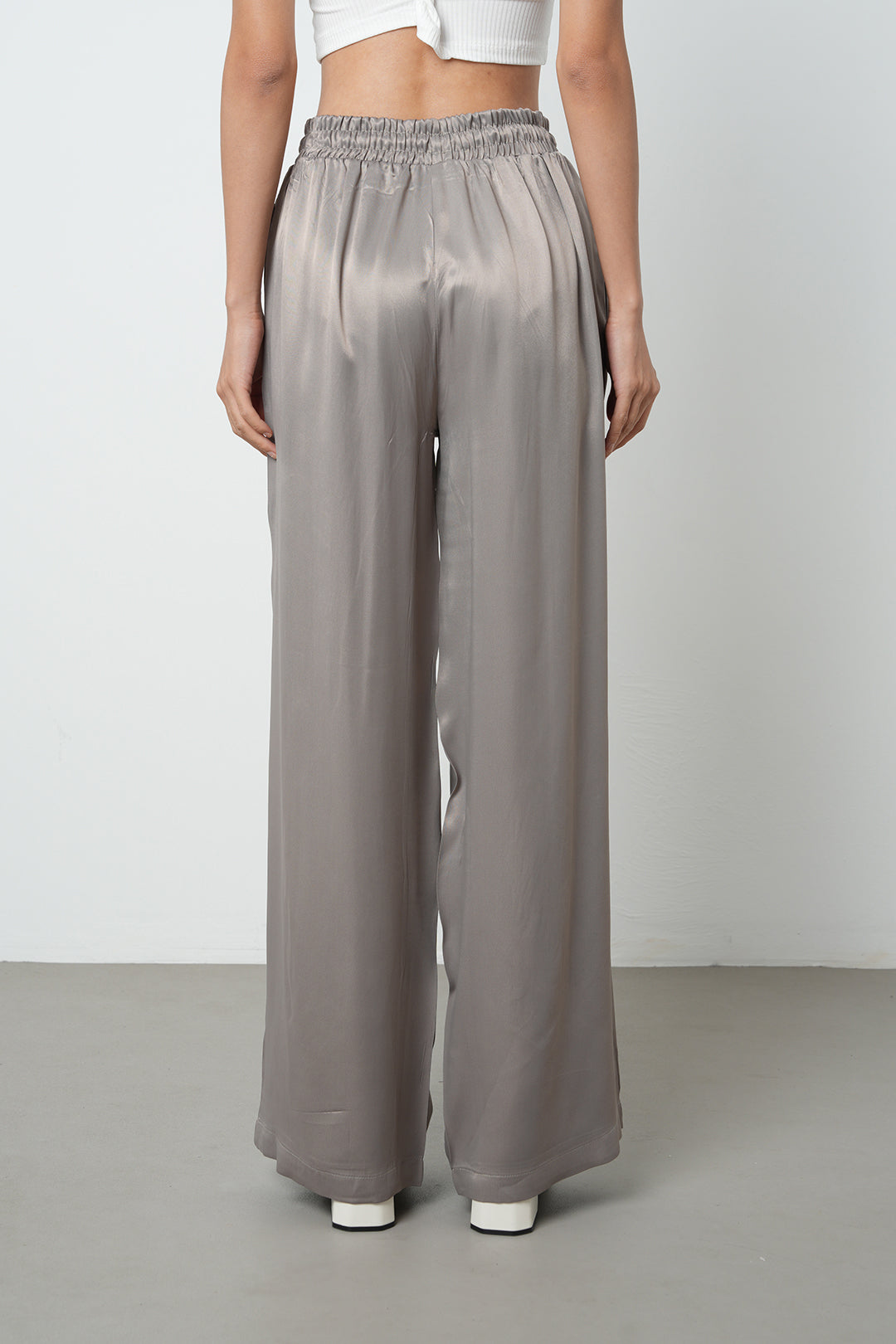 Orfeonegro Düz Saten Palazzo Pantolon 45281