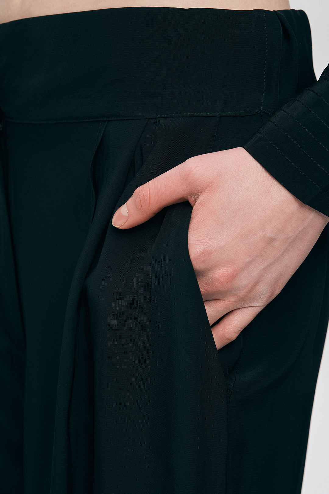 Orfeonegro Siyah Yüksek Bel Geniş Paça Palazzo Pantolon