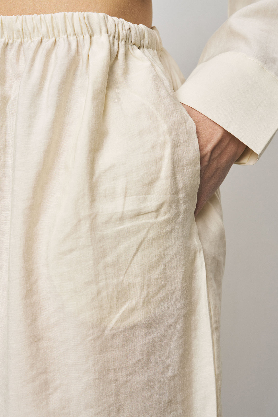 Orfeonegro Rahat Kesim Paçası Büzgülü Ekru Jogger Pantolon