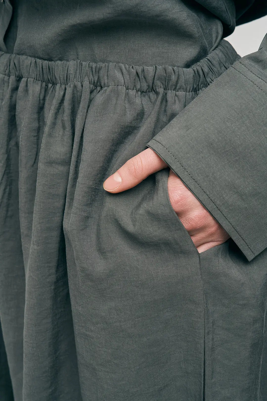 Orfeonegro Rahat Kesim Paçası Büzgülü Haki Jogger Pantolon ORFEONEGRO