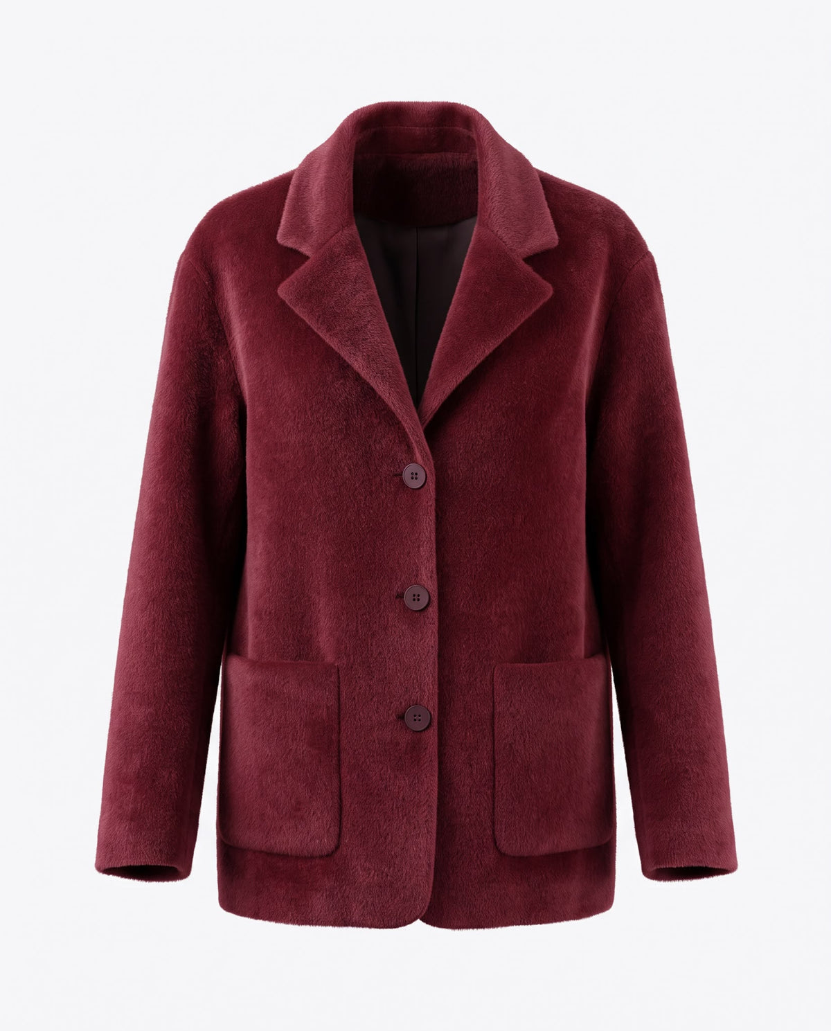 Toptan Astarlı Kumaş Kaban Ceket Bordo