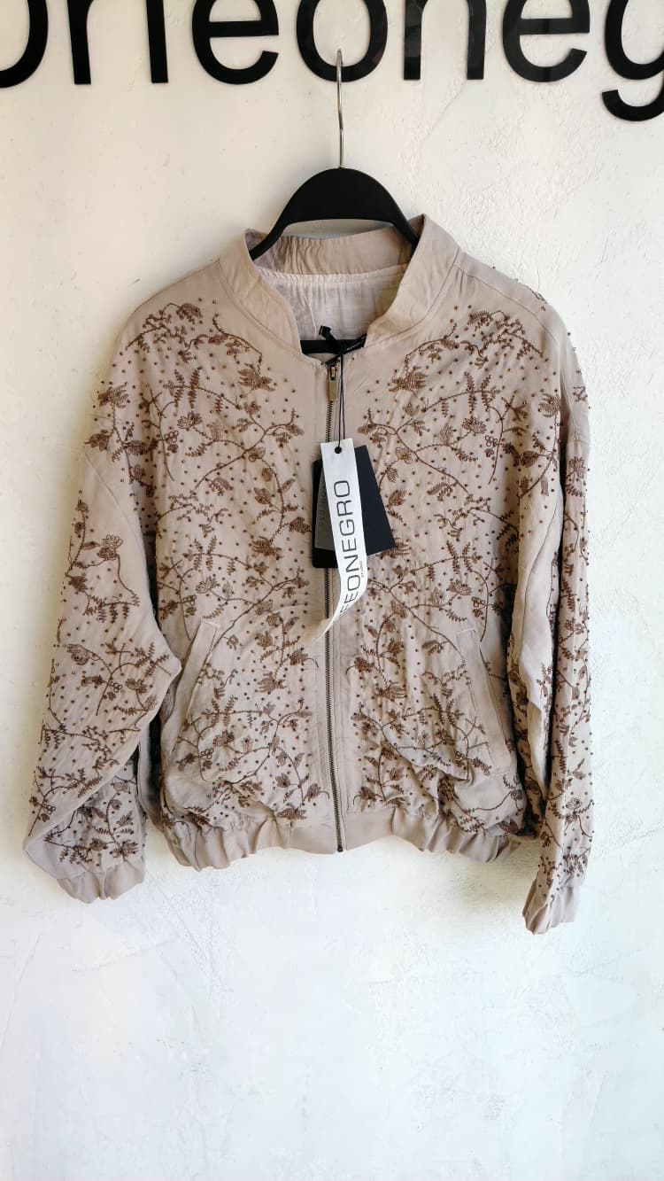 Taş İşlemeli Bomber Ceket