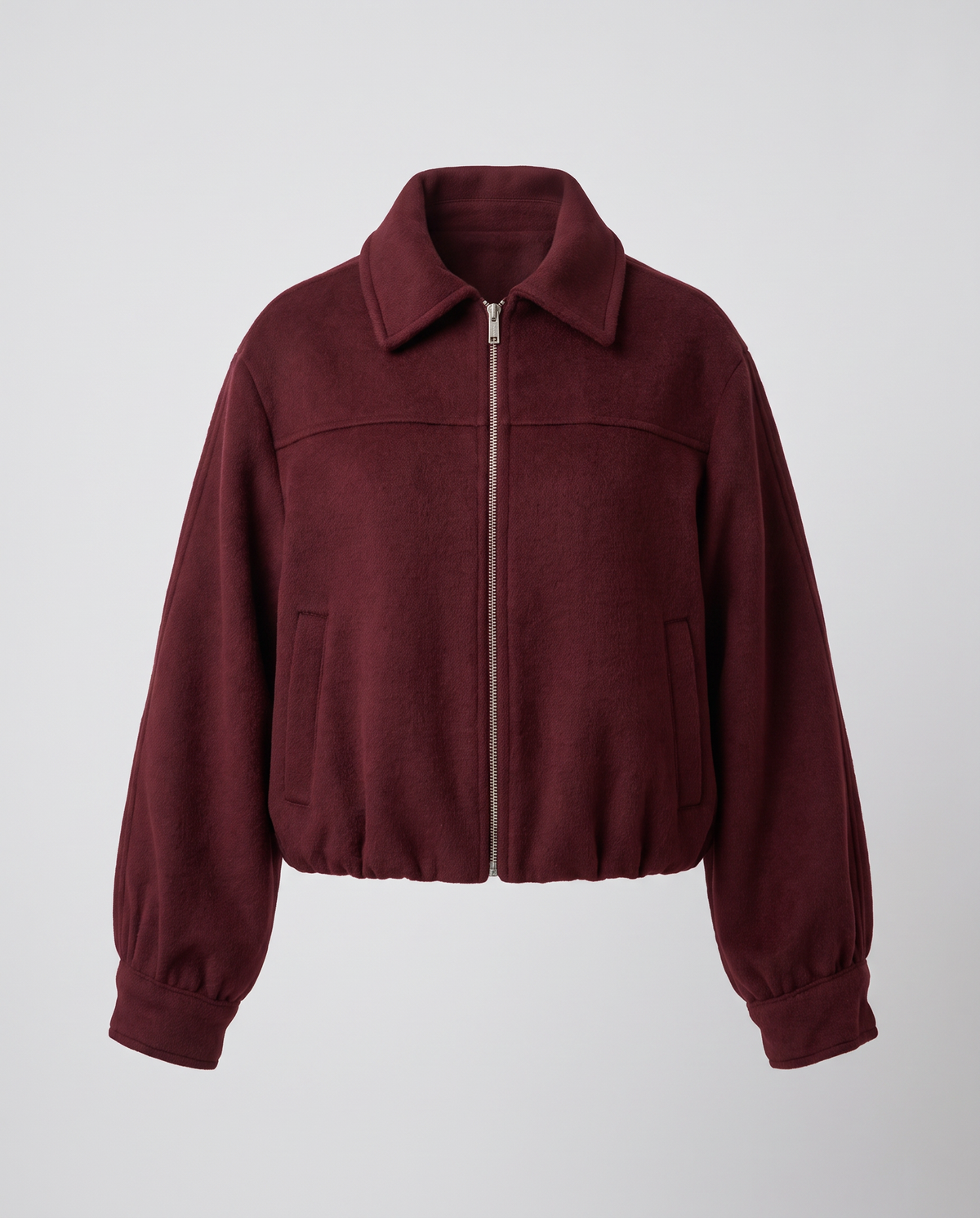 Toptan Kadın Crop Ceket Bordo