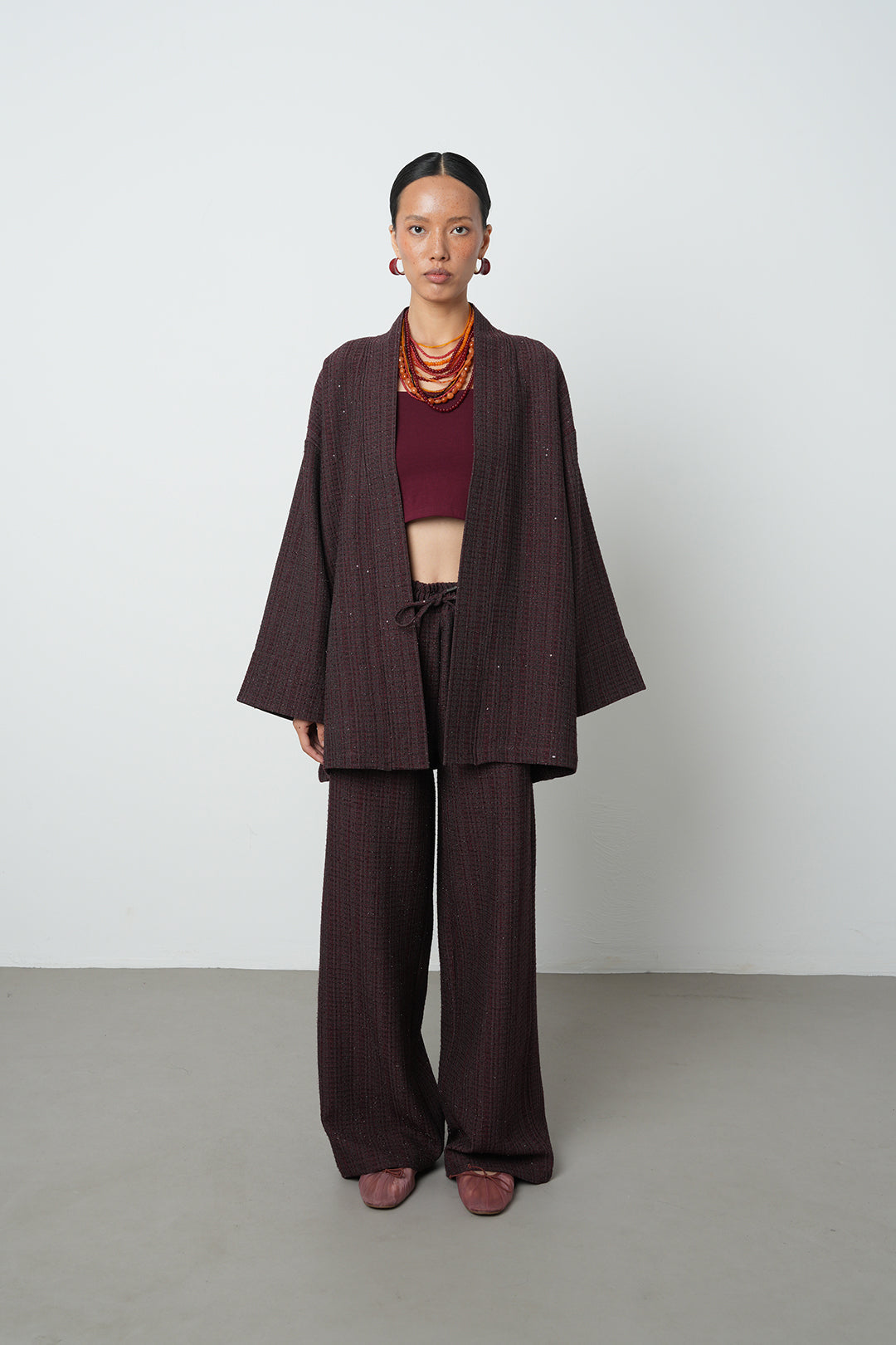 Simli rahat kalıp kadın kimono, tesettüre uygun, oversize kesim, toptan satış için uygun