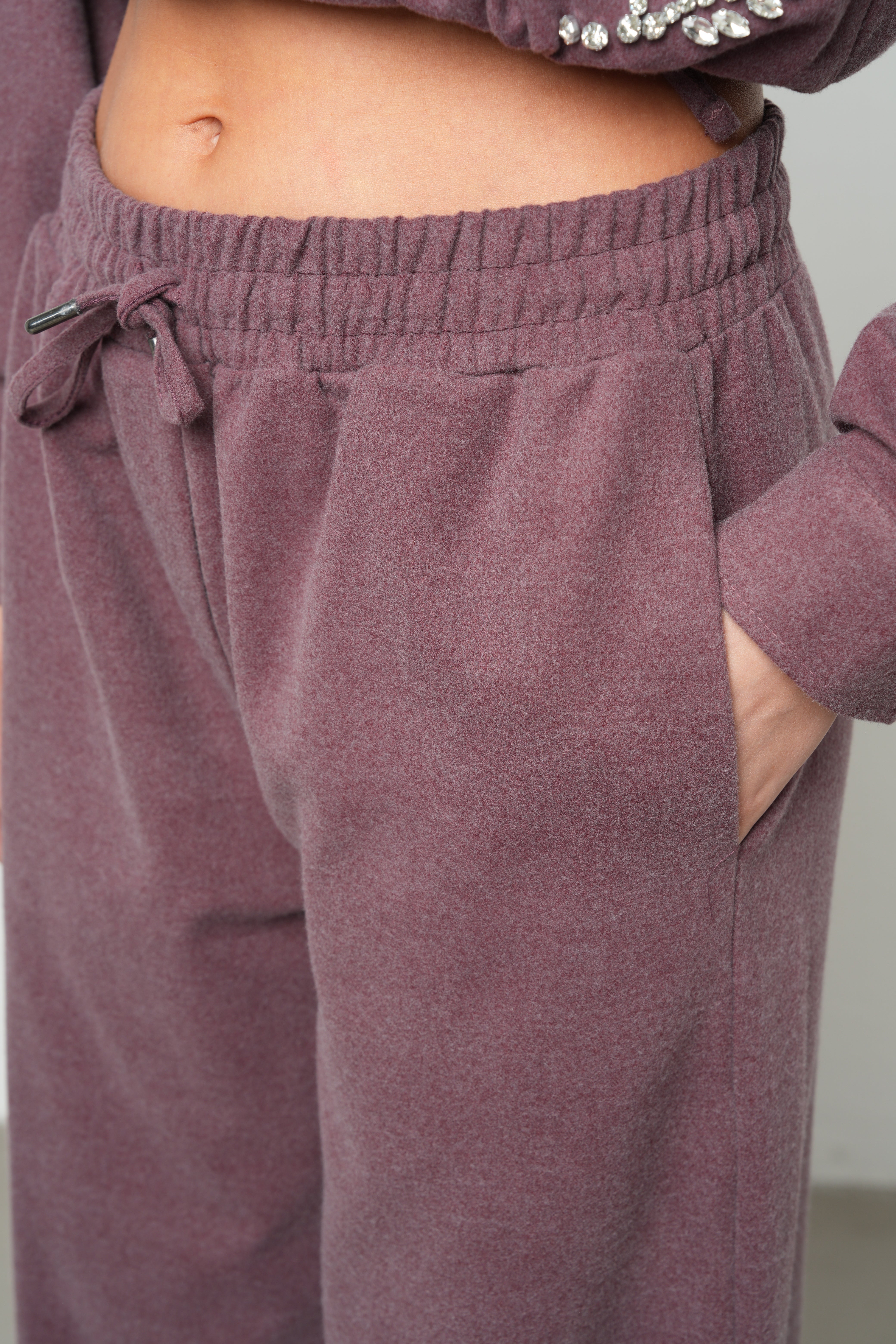 Beli lastikli bol paça kadın kumaş pantolon – toptan satışa uygun model