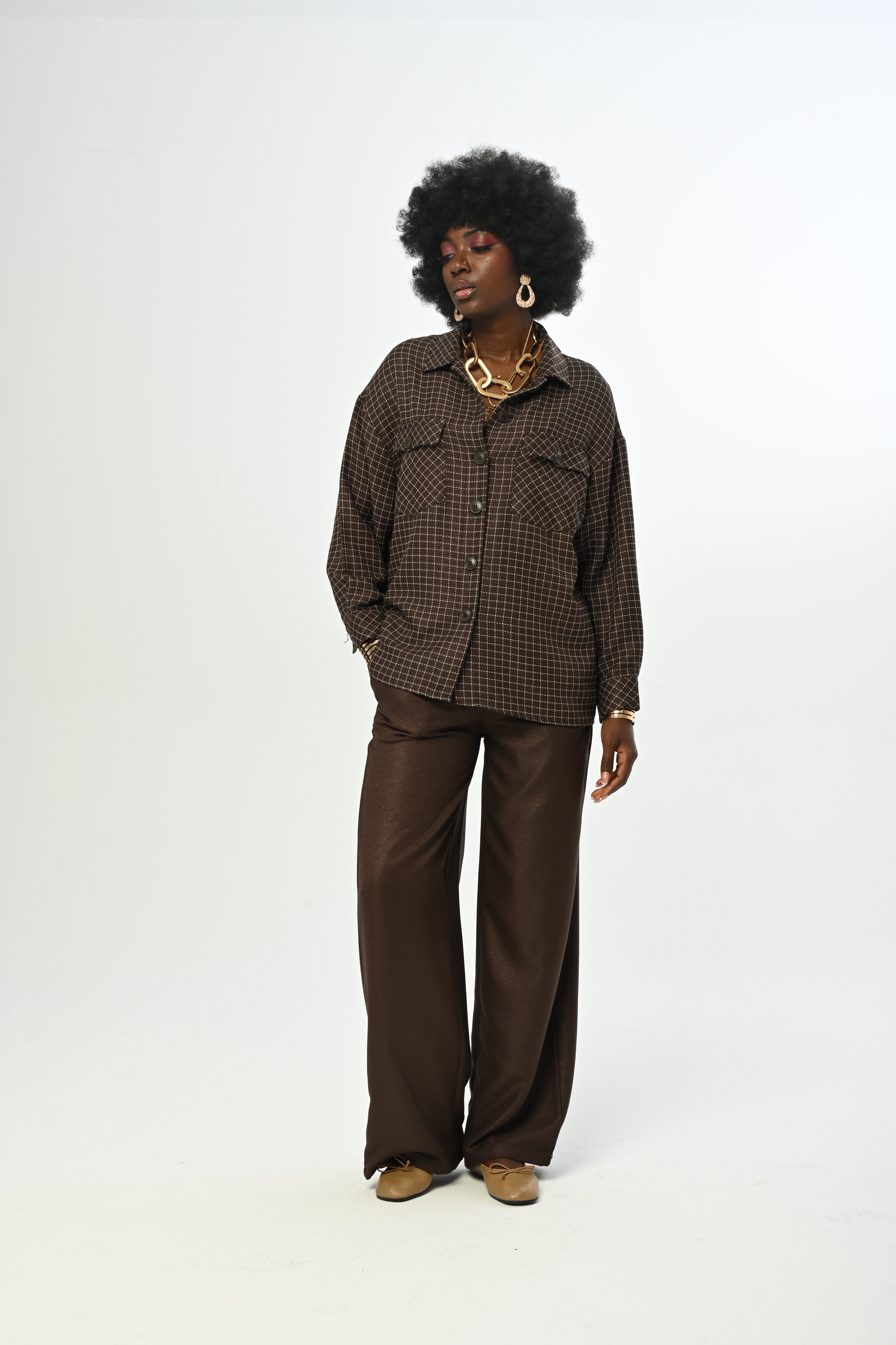 SHIRT - 34138 BROWN