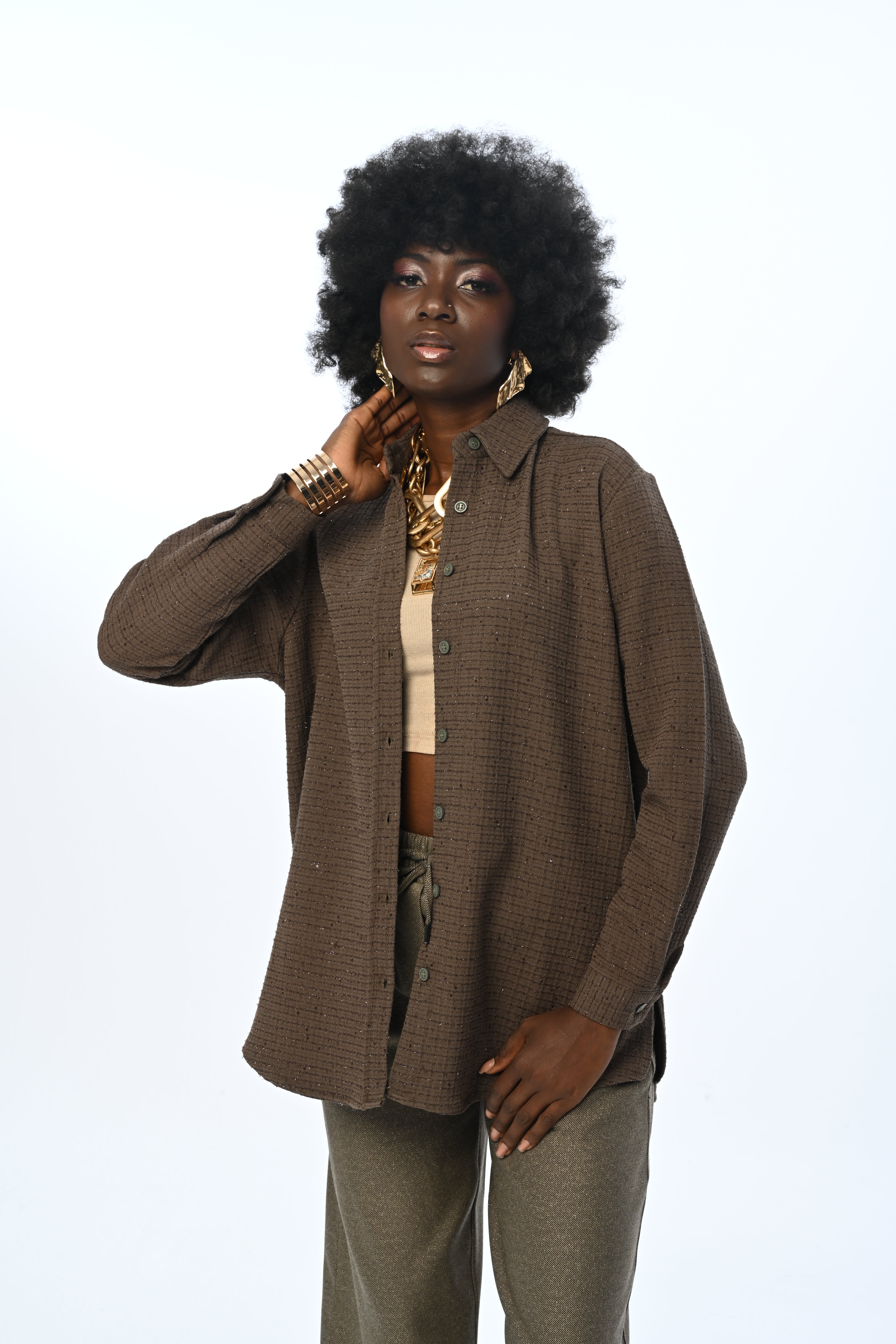 SHIRT - 34176 KHAKI