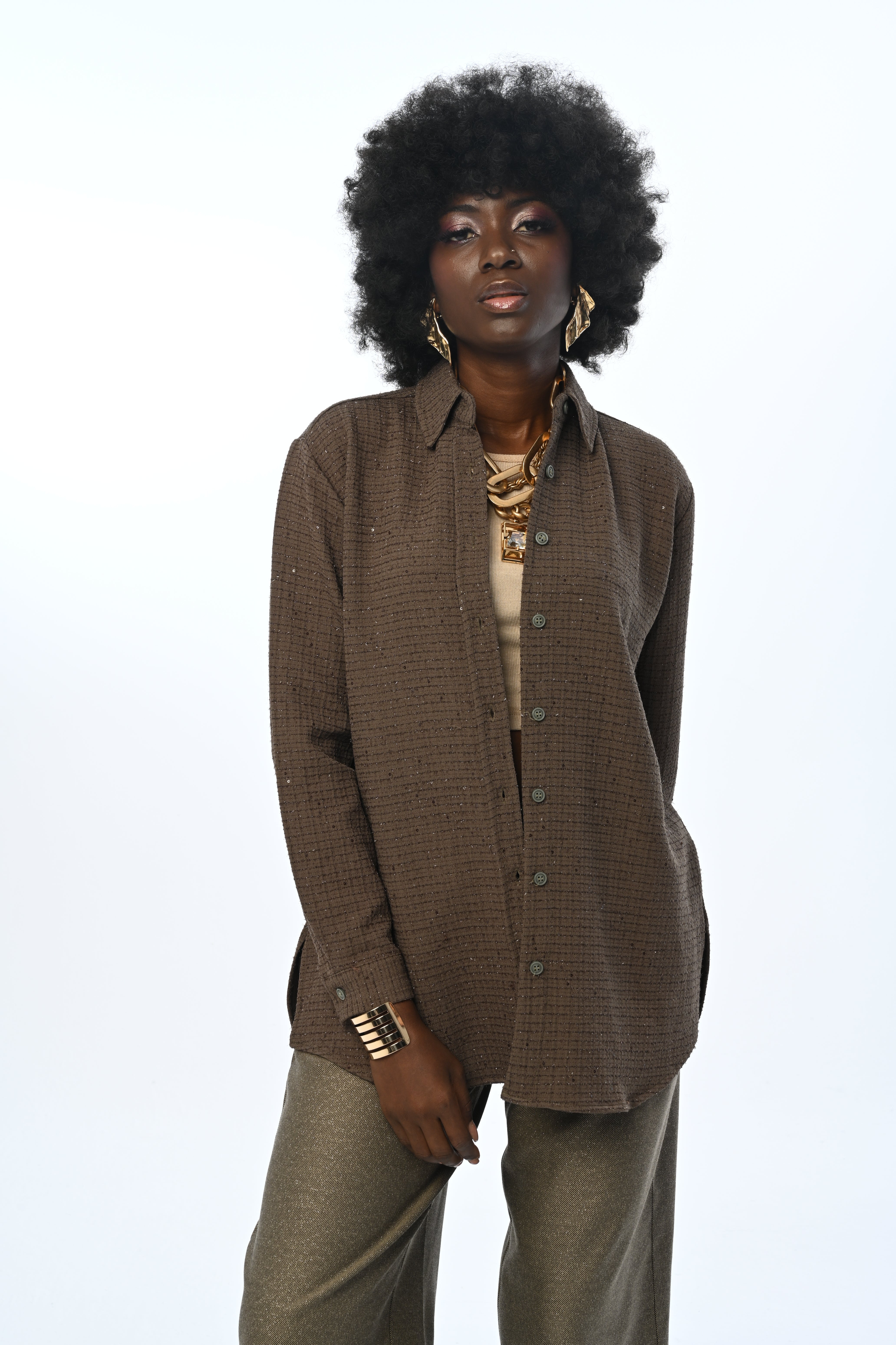 SHIRT - 34176 KHAKI