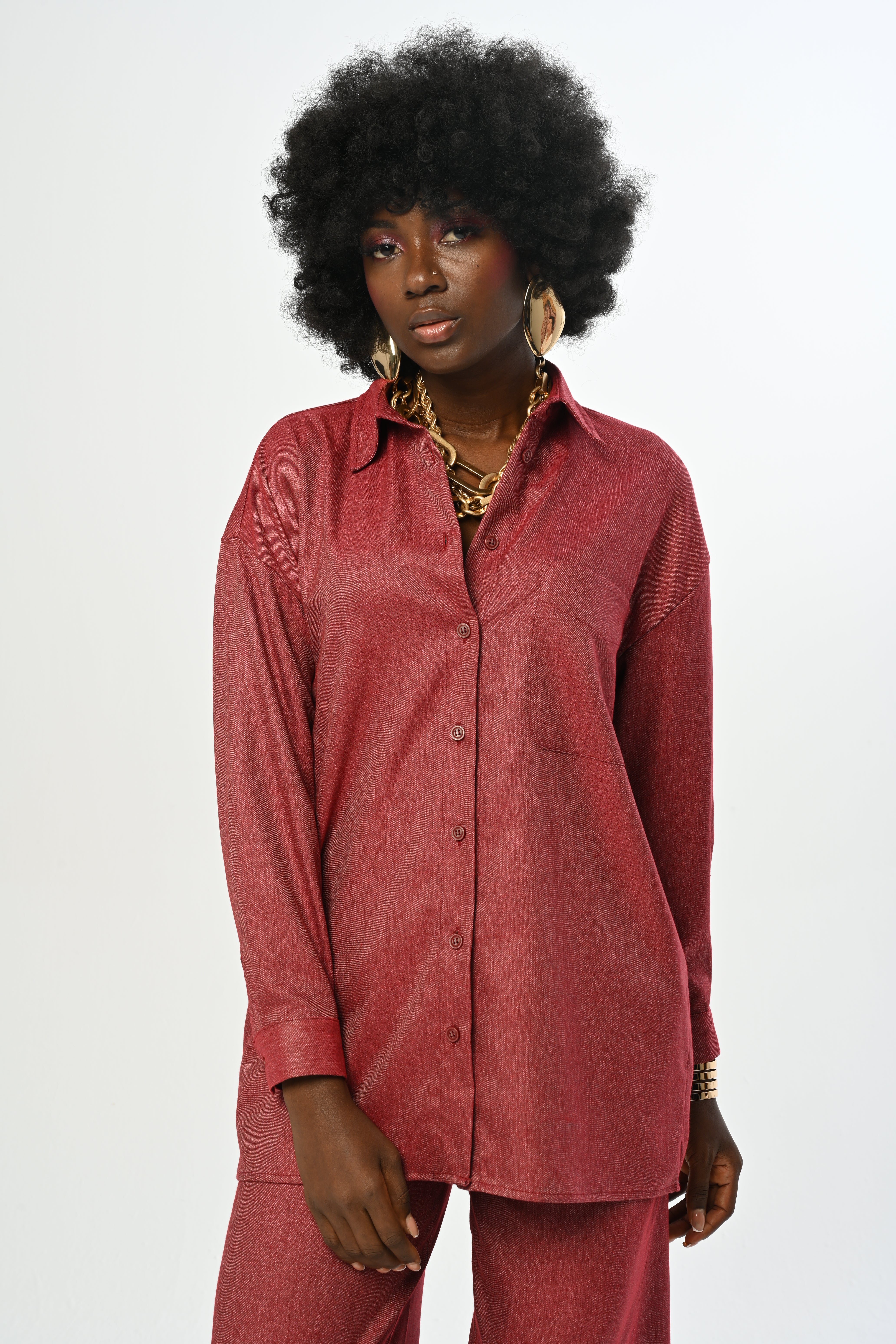 SHIRT - 34200 CLARET RED