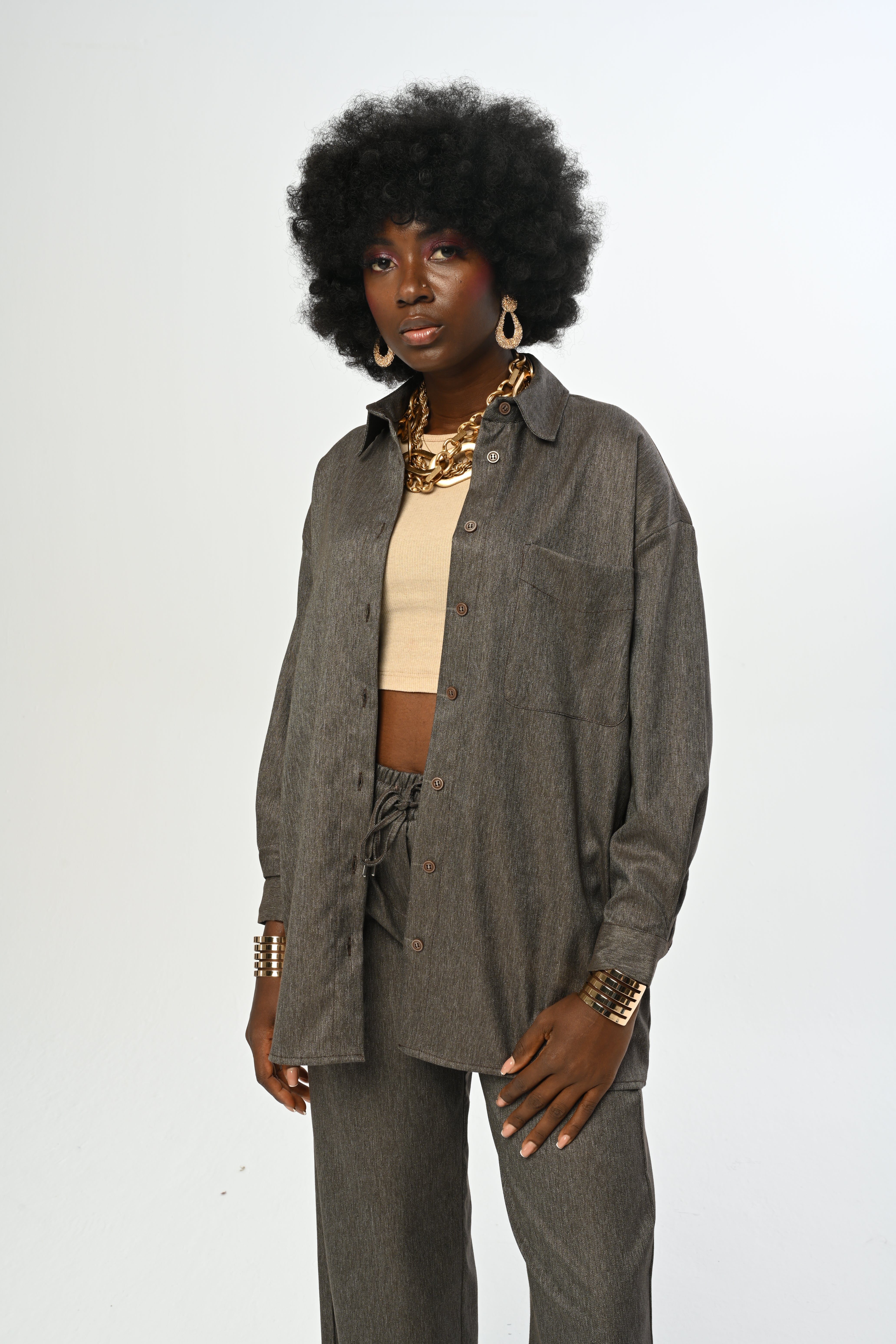 SHIRT - 34200 BROWN