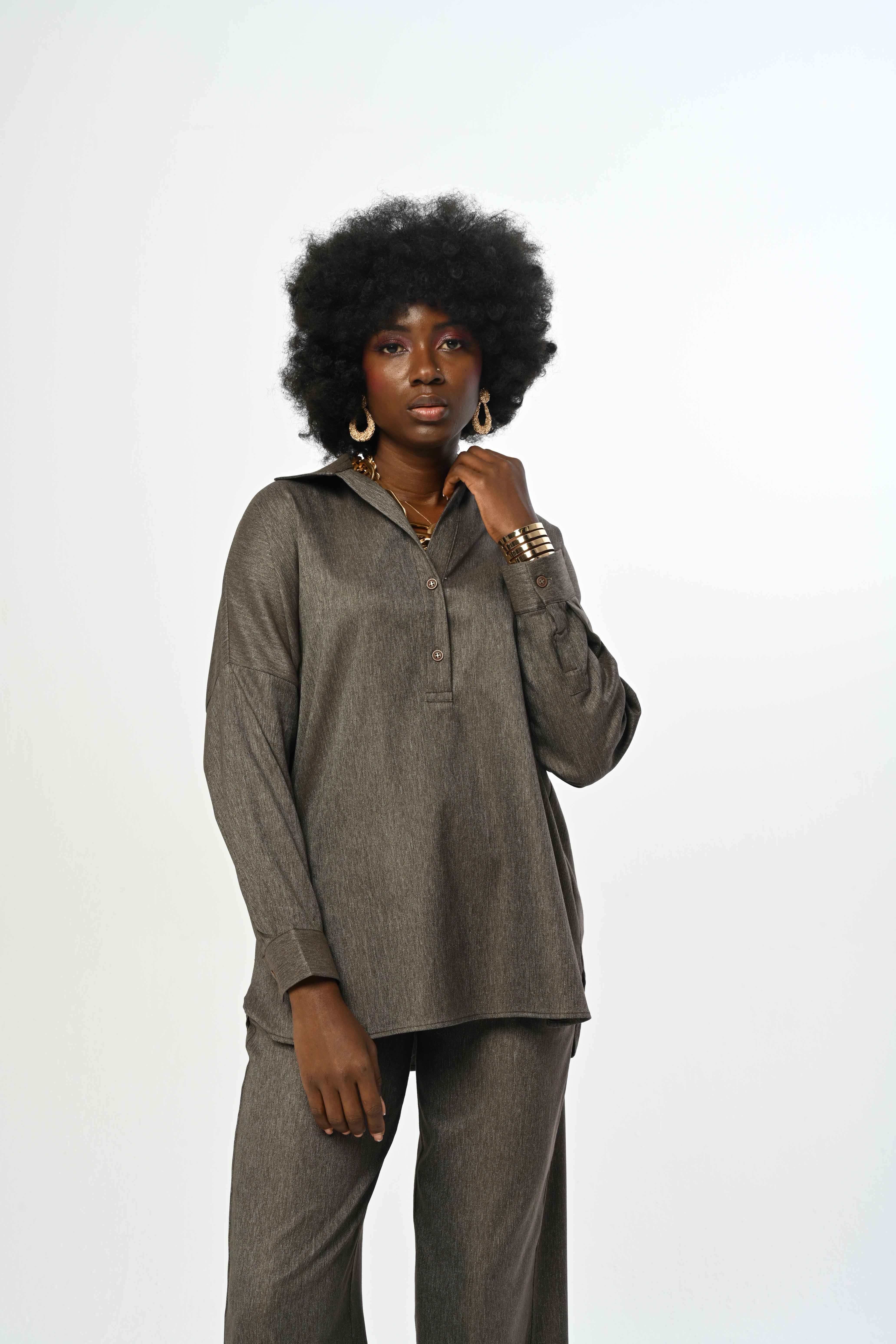 SHIRT - 34201 BROWN