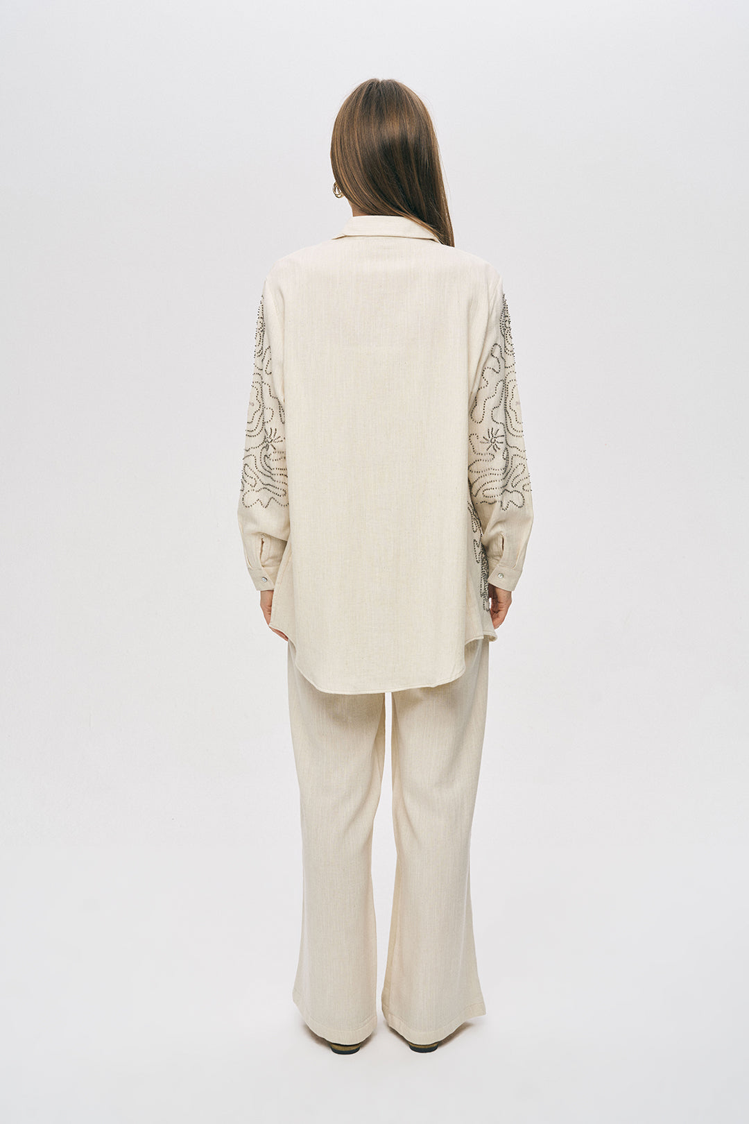 Orfeonegro Etnik Nakış İşlemeli Oversize Gömlek