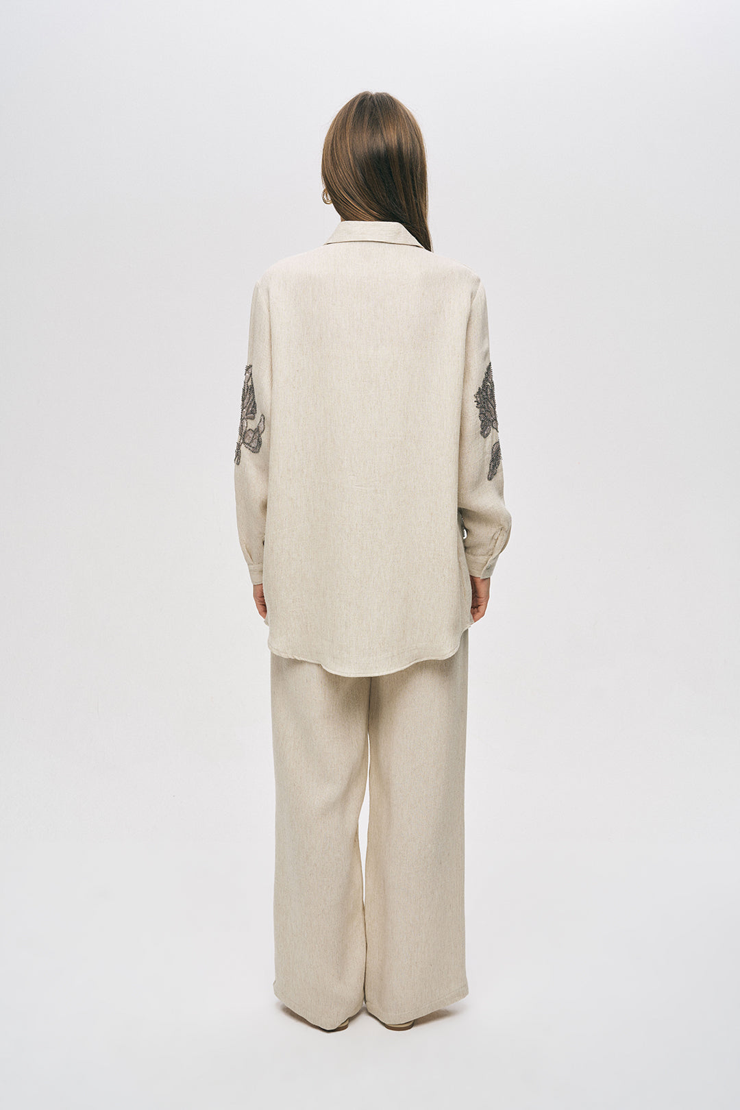 Orfeonegro Zarif Nakış Detaylı Oversize Gömlek