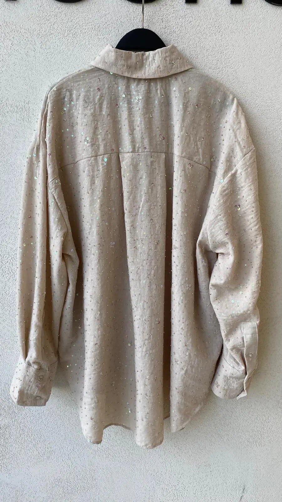 Pullu İşlemeli Oversize Gömlek ORFEONEGRO