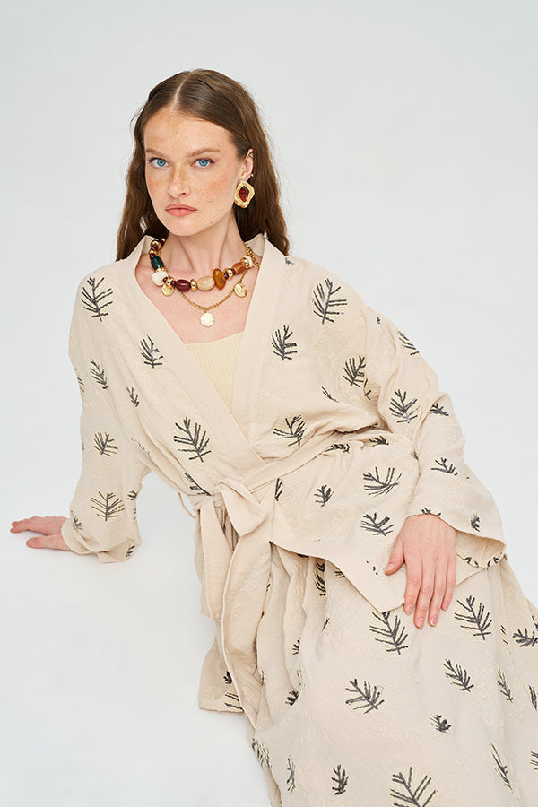 Toptan Kuşaklı Modern Kesim Yazlık Kadın Kimono Siyah