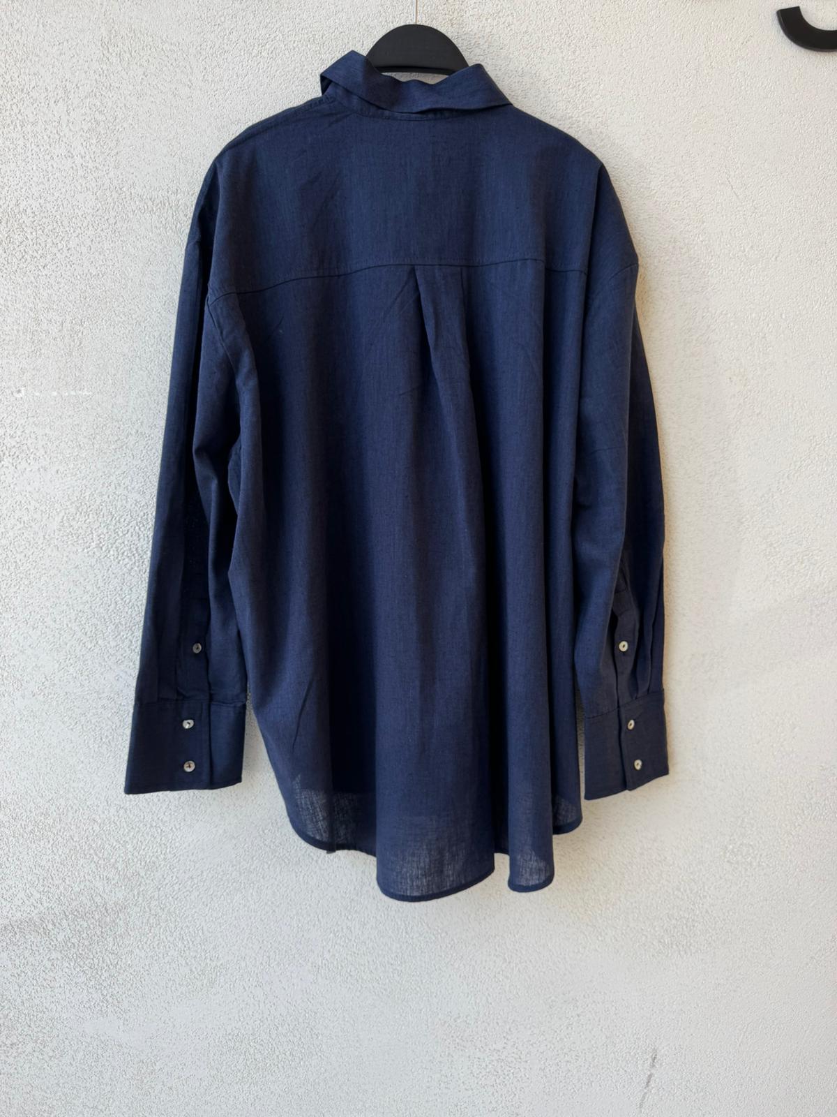 Toptan Keten Laci Oversize Kadın Gömlek