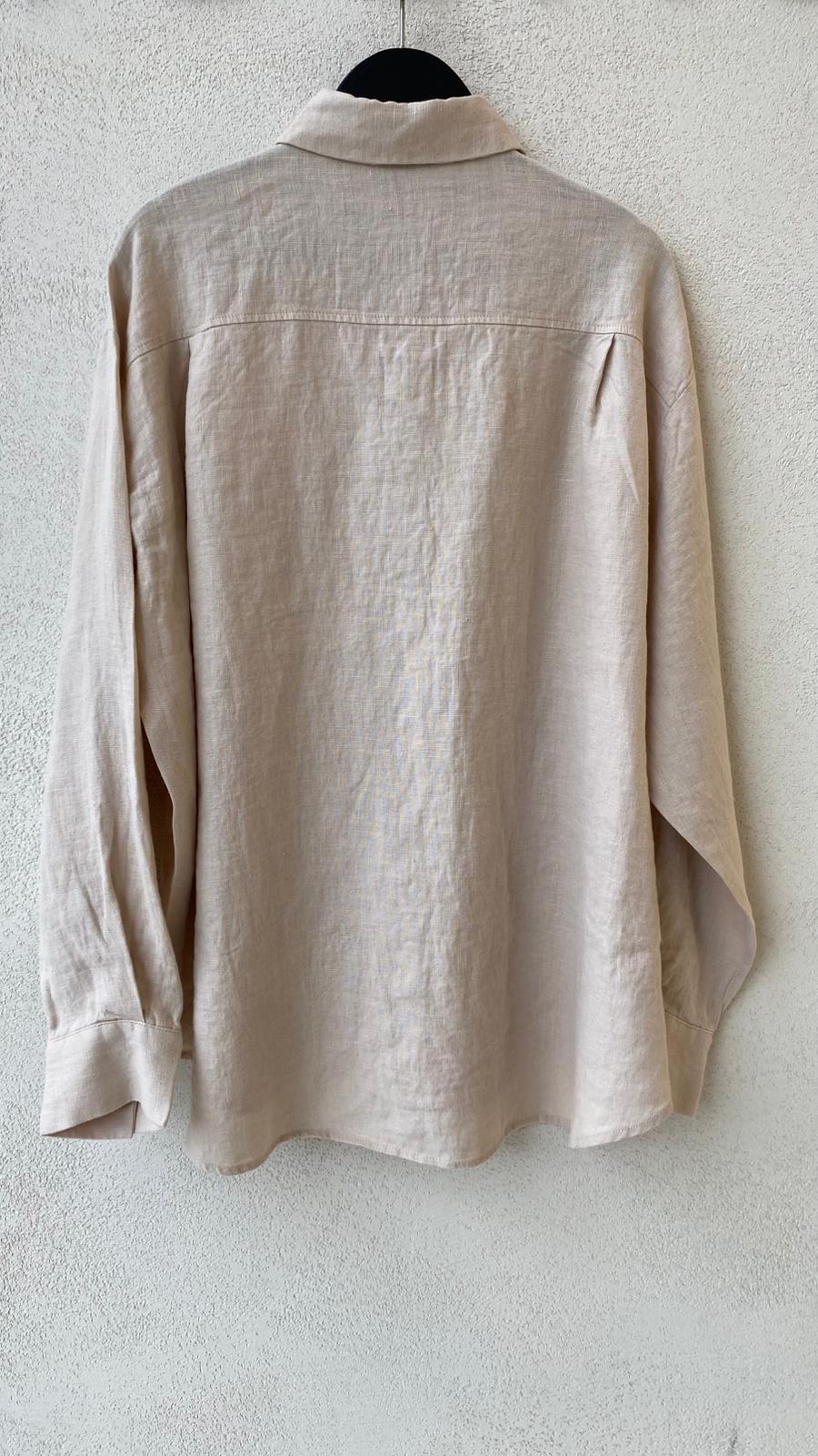 Toptan Oversize Keten Kadın Gömlek - %100 Keten
